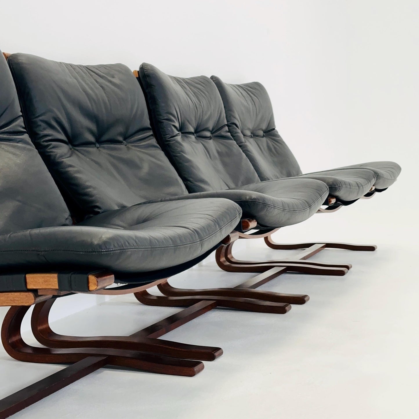 Set of 4 Mid century Kangu Lounge Chairs by Elsa Solheim and Nordahl Solheim for Rybo 1970s