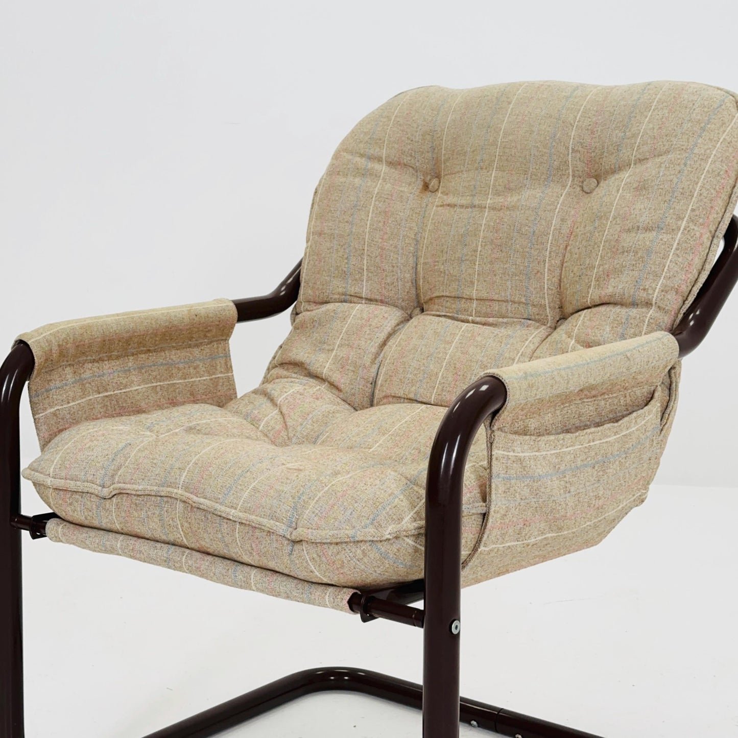 Mid century century Bauhaus tubular canvas armchair for Tomas Jelinek by IKEA 1980s