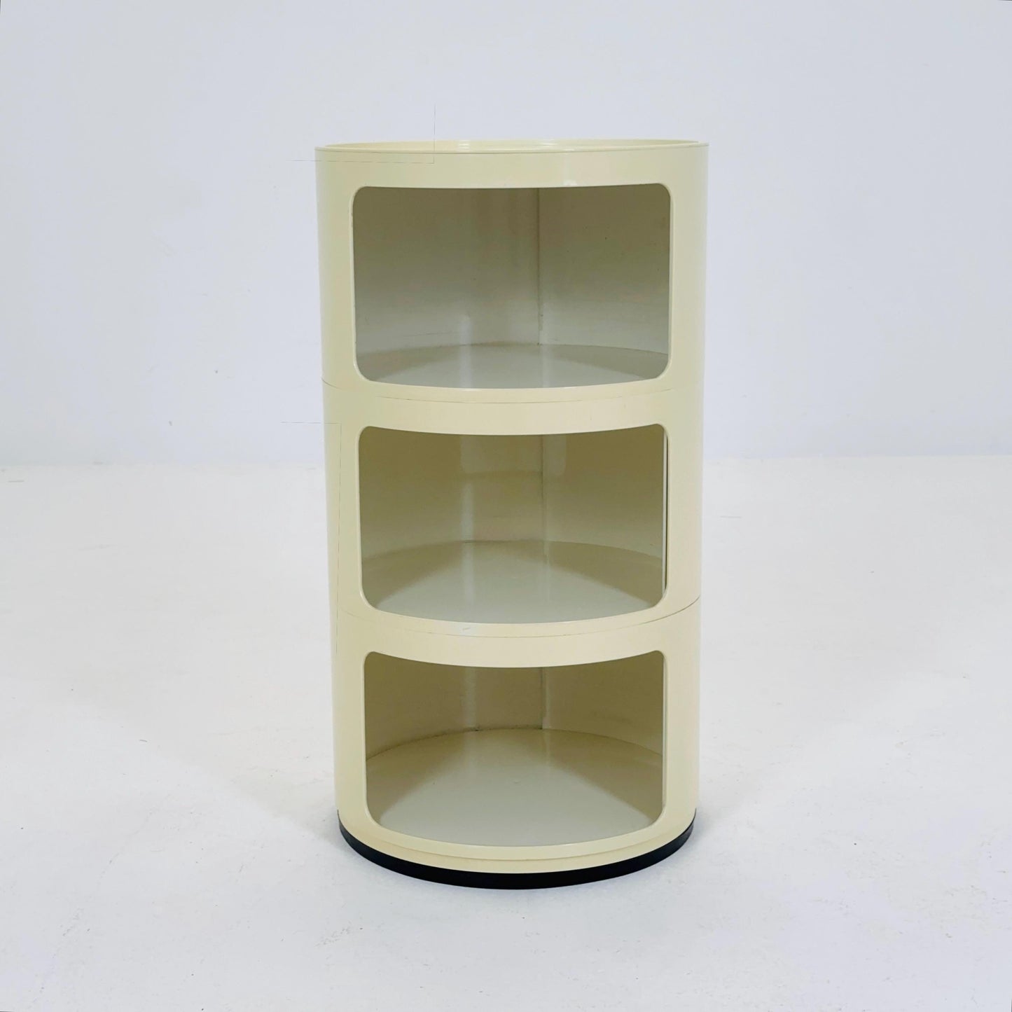 Mid century Anna Castelli Ferrieri Roll Container for Kartell, Model 4965-6-7 – 3-Tier Storage Unit Italy 1970s