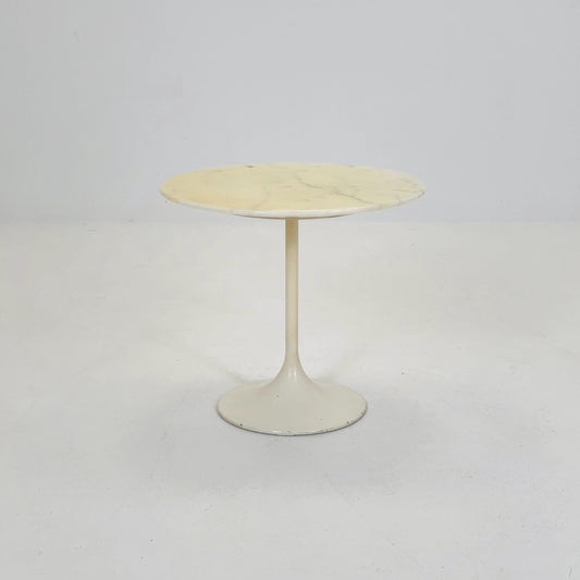 Mid-Century Tulip Coffee Table by Eero Saarinen — Marble Top, Italy 1980s / Space Age Design
