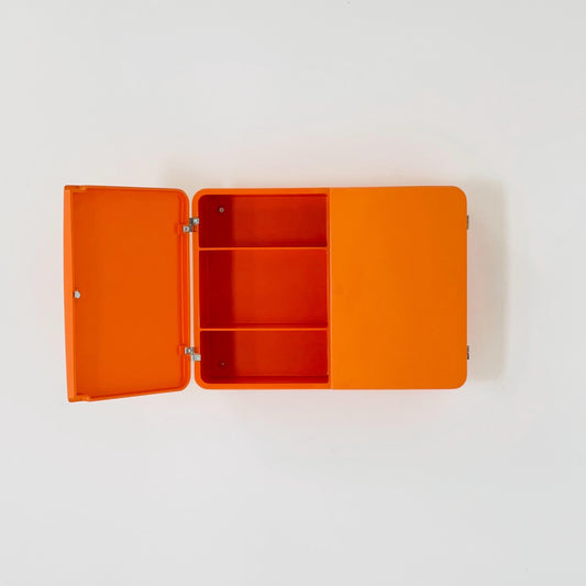 Spaceage Bathroom Cabinet by CM West Germany, 1970s – Orange German Mid-Century Pharmacy Cabinet