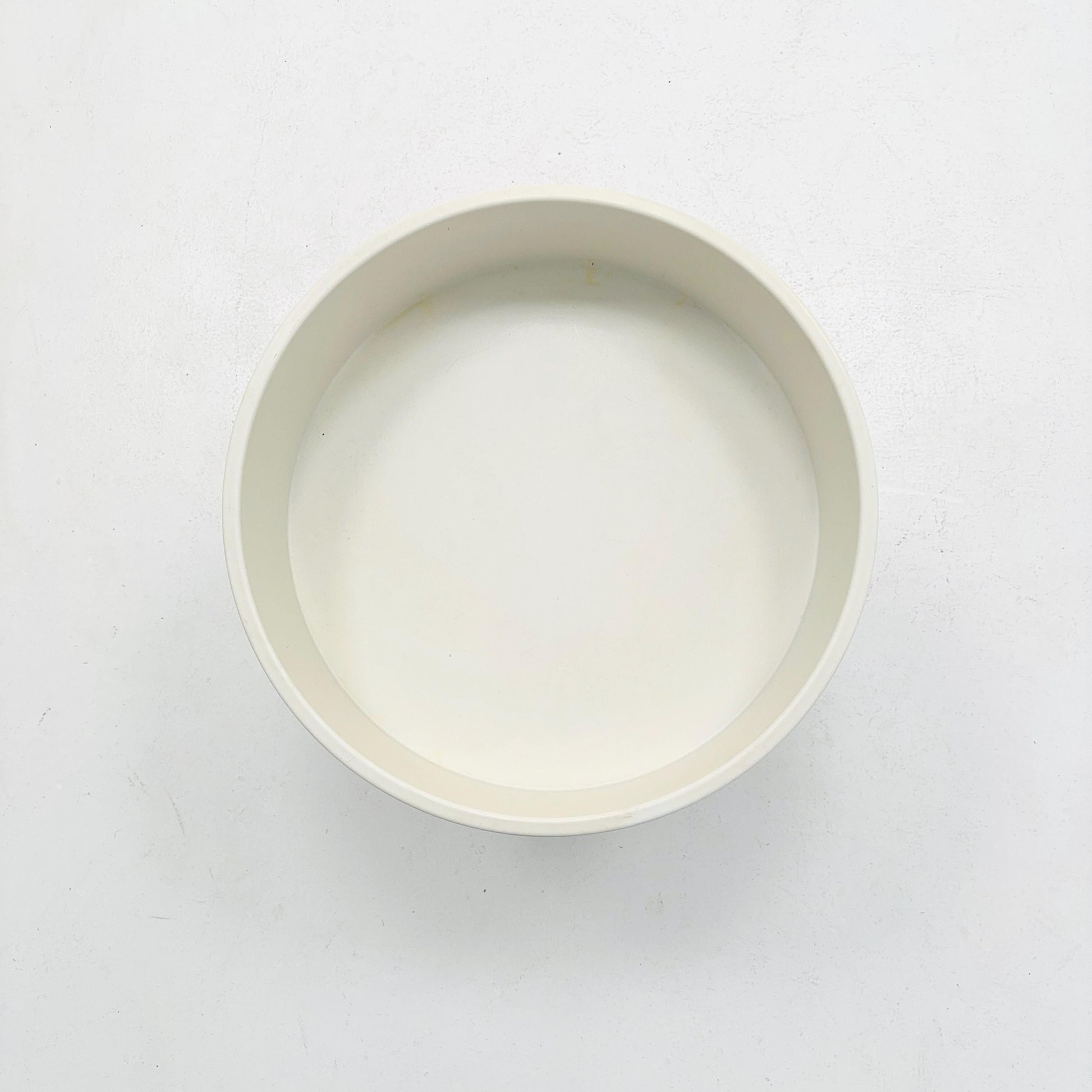 Space Age Luna Side Table 5124 by Opal Möbel, Germany 1970s – Vintage White Rolling Table, Mid-Century Modern