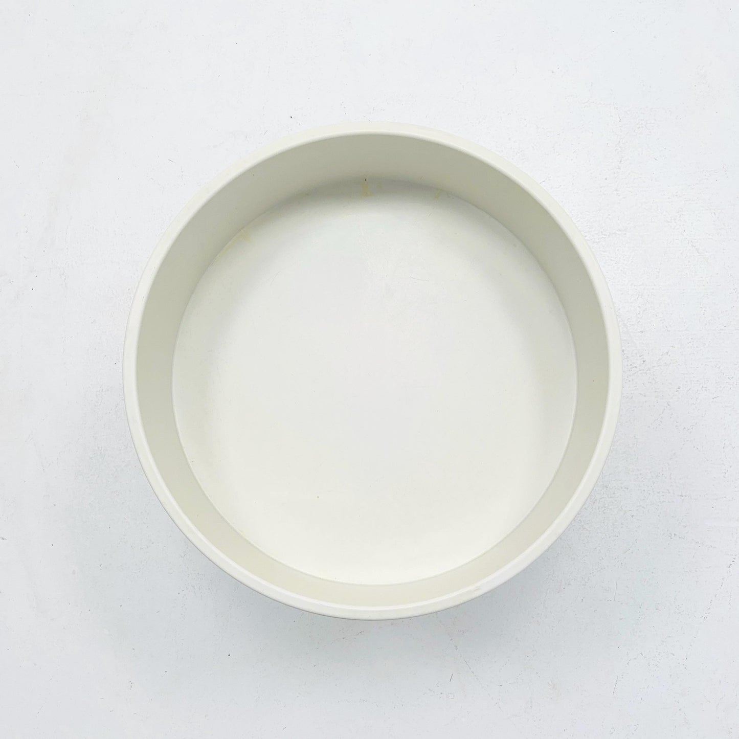 Space Age Luna Side Table 5124 by Opal Möbel, Germany 1970s – Vintage White Rolling Table, Mid-Century Modern