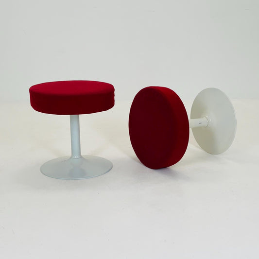 Mid-Century Tulip Stool – Red Space Age Design, 1970s Germany (1 of 2)