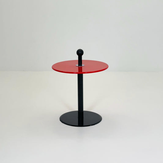 mid century Vintage IKEA “VI” Console Table – Red & Black Postmodern Design, Sweden 1990s