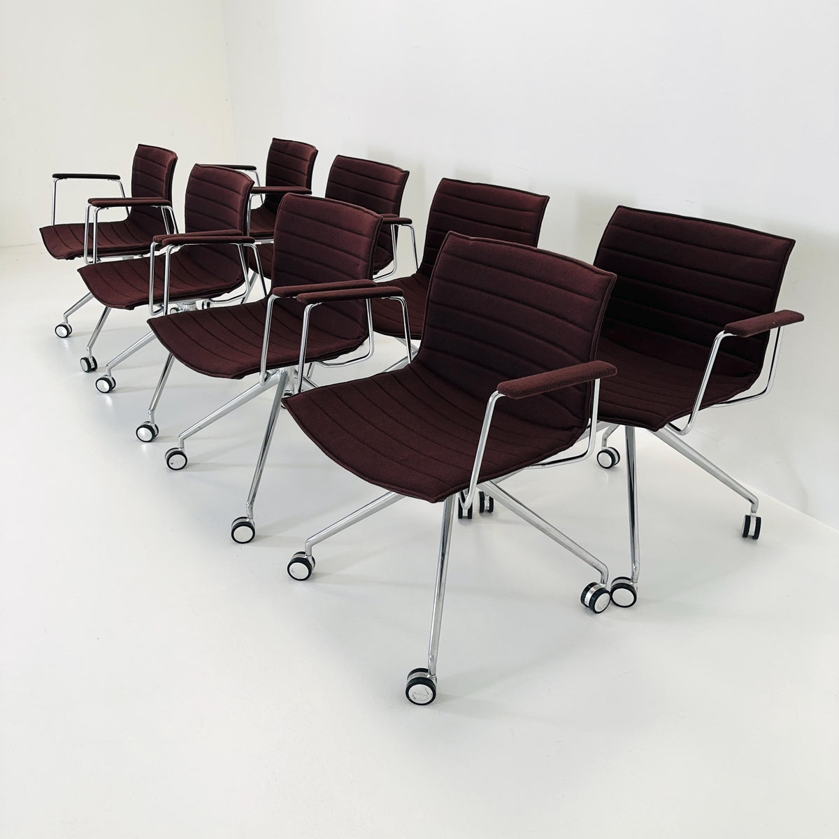 set of 8 Mid-Century design CATIFA 46 Armchairs by Lievore Altherr Molina for Arper Italy