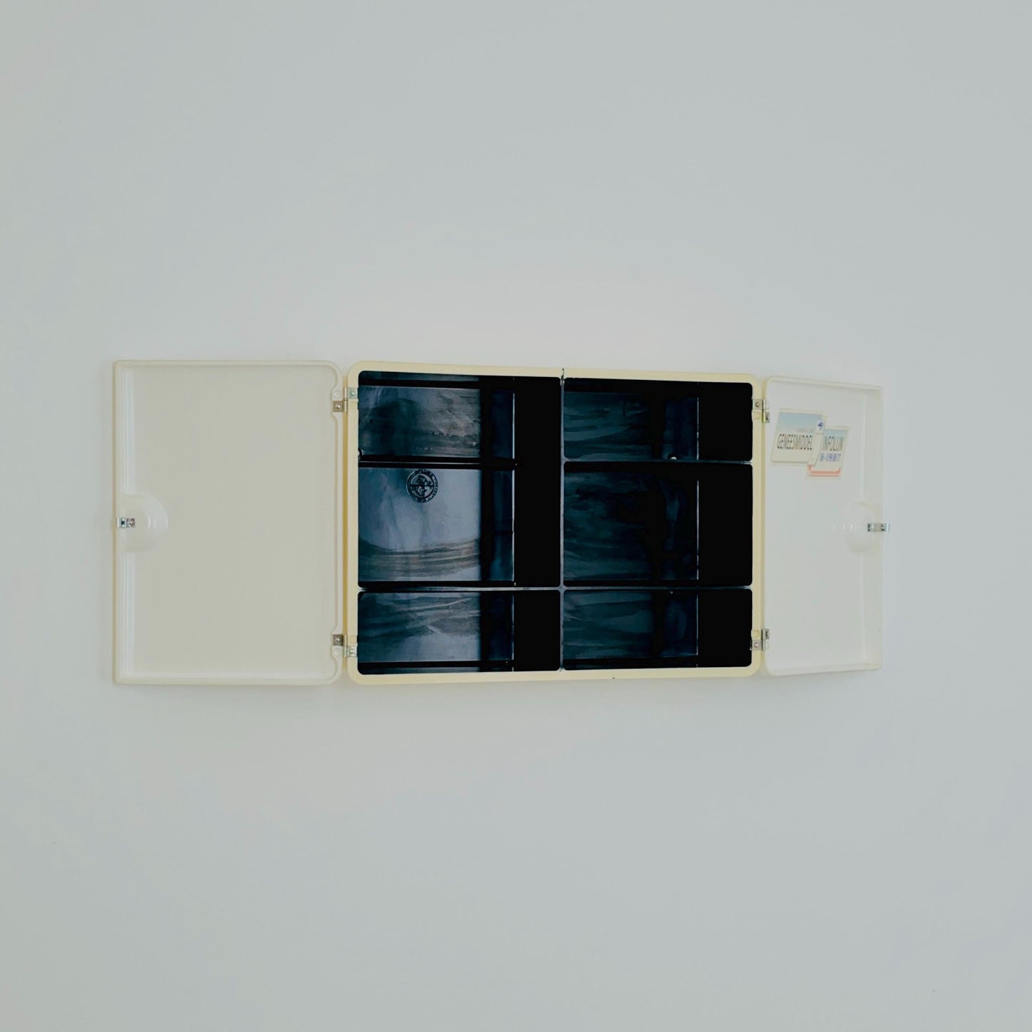 Mid century ‘Spluga’ Bathroom Cabinet by Prodotti CM Torino, 1970s | white black Cabinet | Italian Pharmacy Cabinet Italy