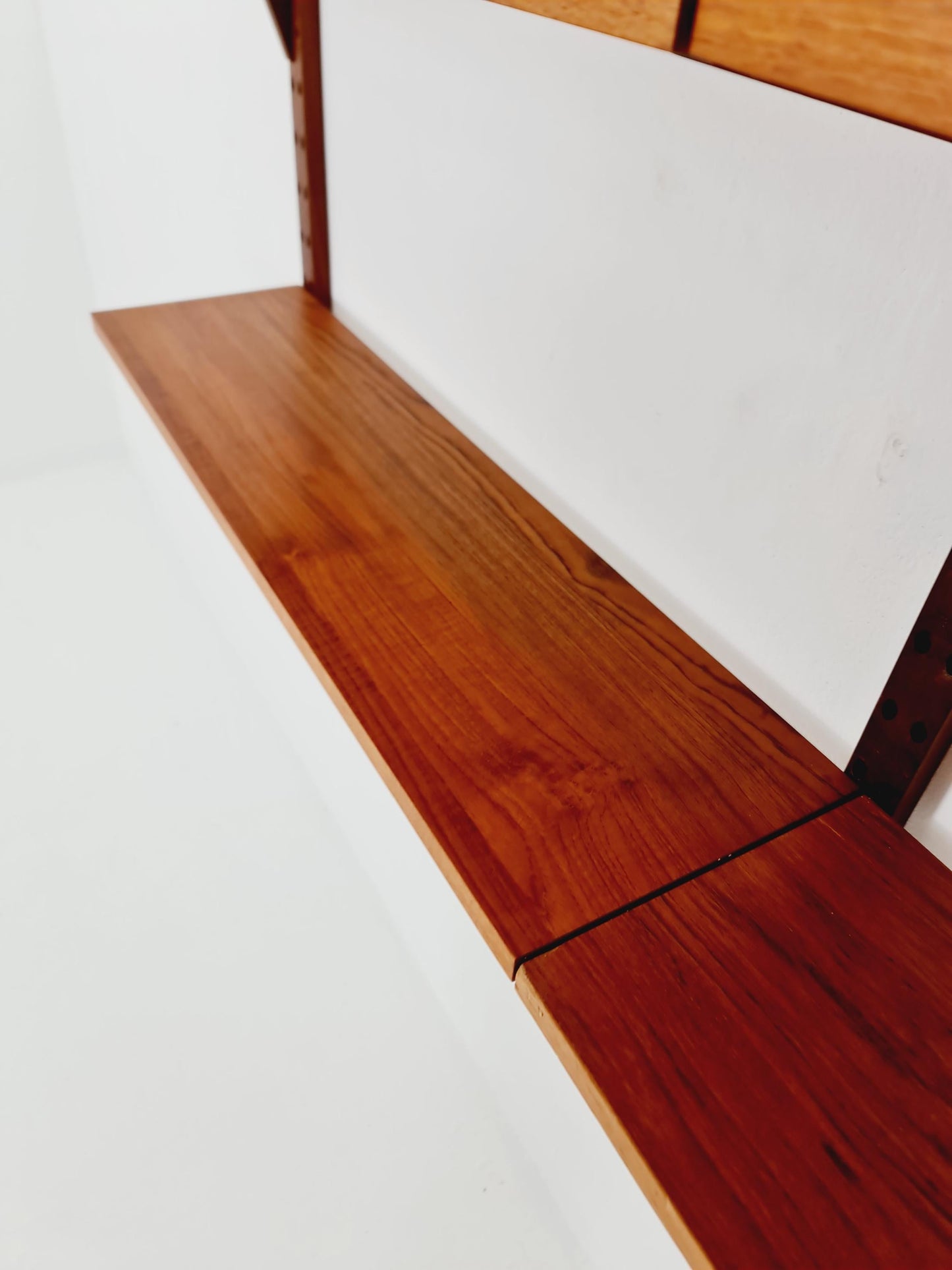 Midcentury Danish teak Wall-Mounted Shelving Unit, by Poul Cadovius, 1960s
