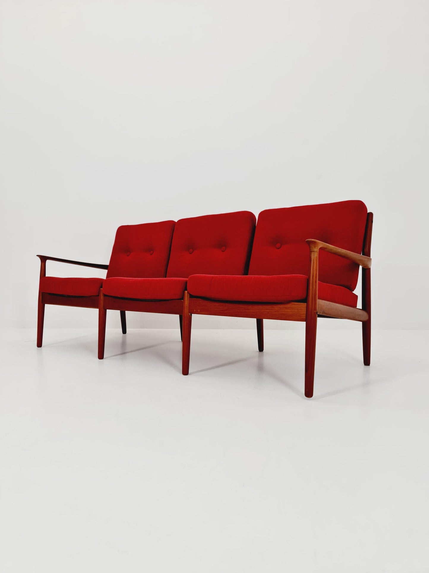 Mid-century Rare Danish teak lounge sofa 3 -Seater ,By Sven Erksen For Glostrup 1970s