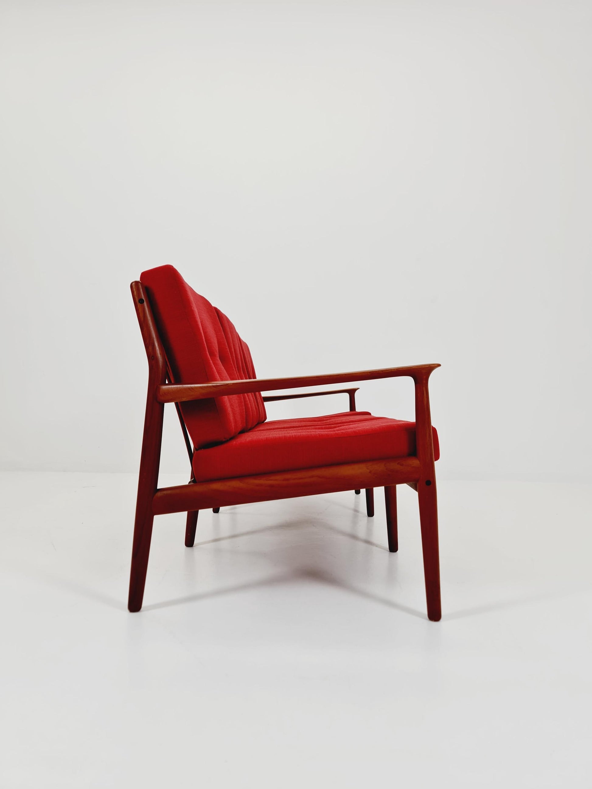 Mid-century Rare Danish teak lounge sofa 3 -Seater ,By Sven Erksen For Glostrup 1970s