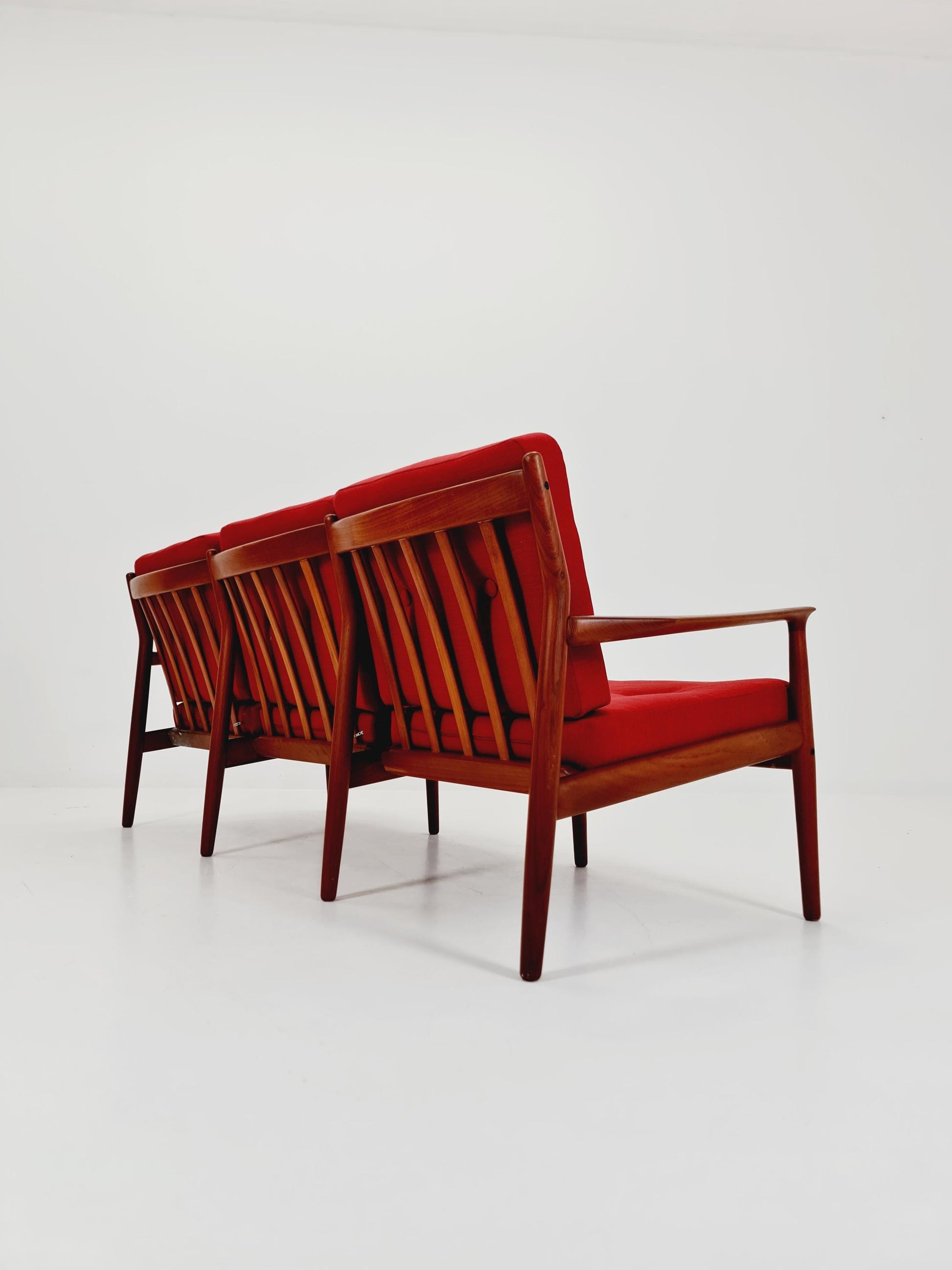 Mid-century Rare Danish teak lounge sofa 3 -Seater ,By Sven Erksen For Glostrup 1970s