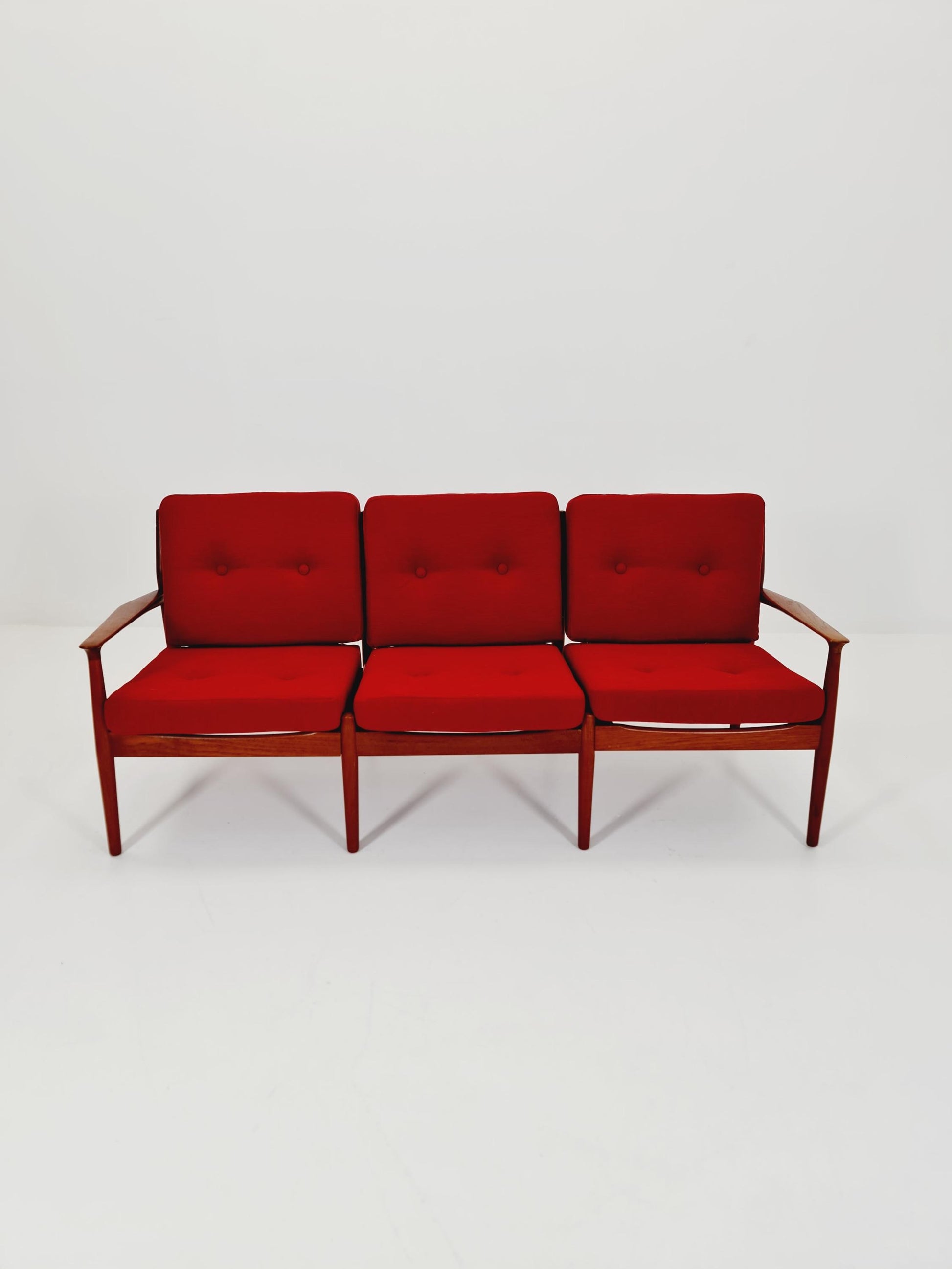 Mid-century Rare Danish teak lounge sofa 3 -Seater ,By Sven Erksen For Glostrup 1970s