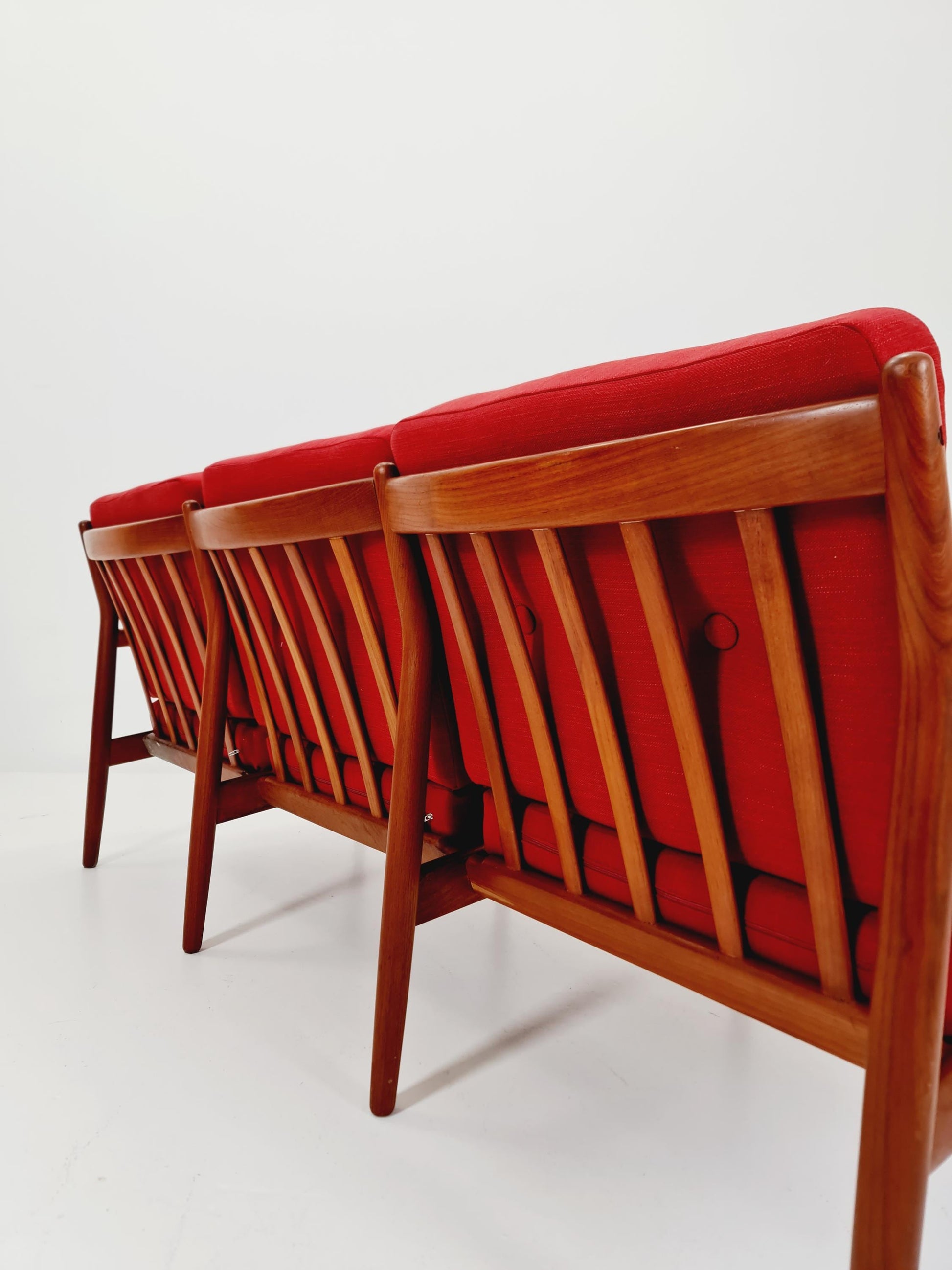 Mid-century Rare Danish teak lounge sofa 3 -Seater ,By Sven Erksen For Glostrup 1970s