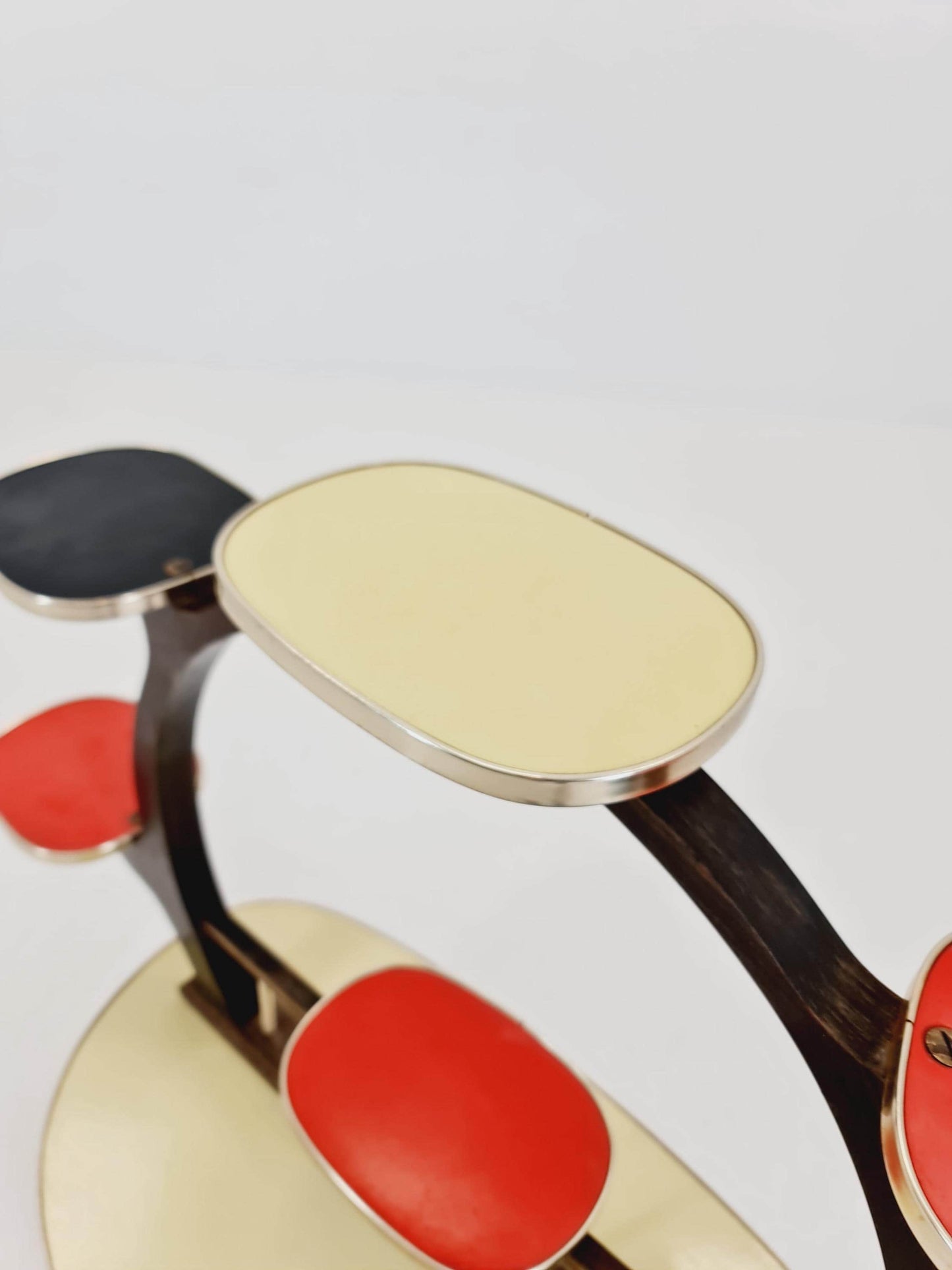 Big 1950s German Plant Stand, Colorful Vintage Mid-Century Minimalist Indoor Plant Stand Side Table Retro flower table