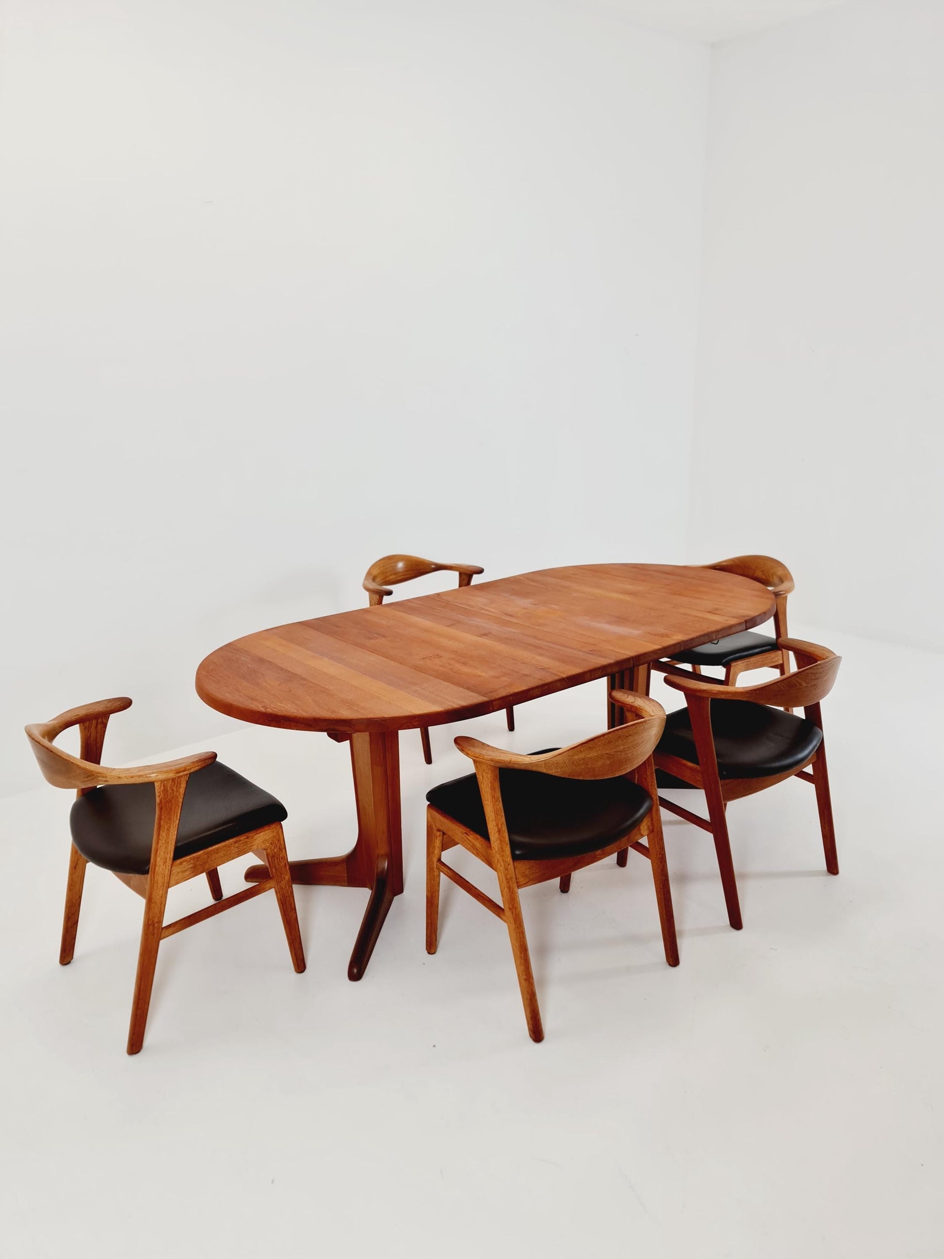Mid century extendable Danish Modern Solid Teak dining table , 1960s