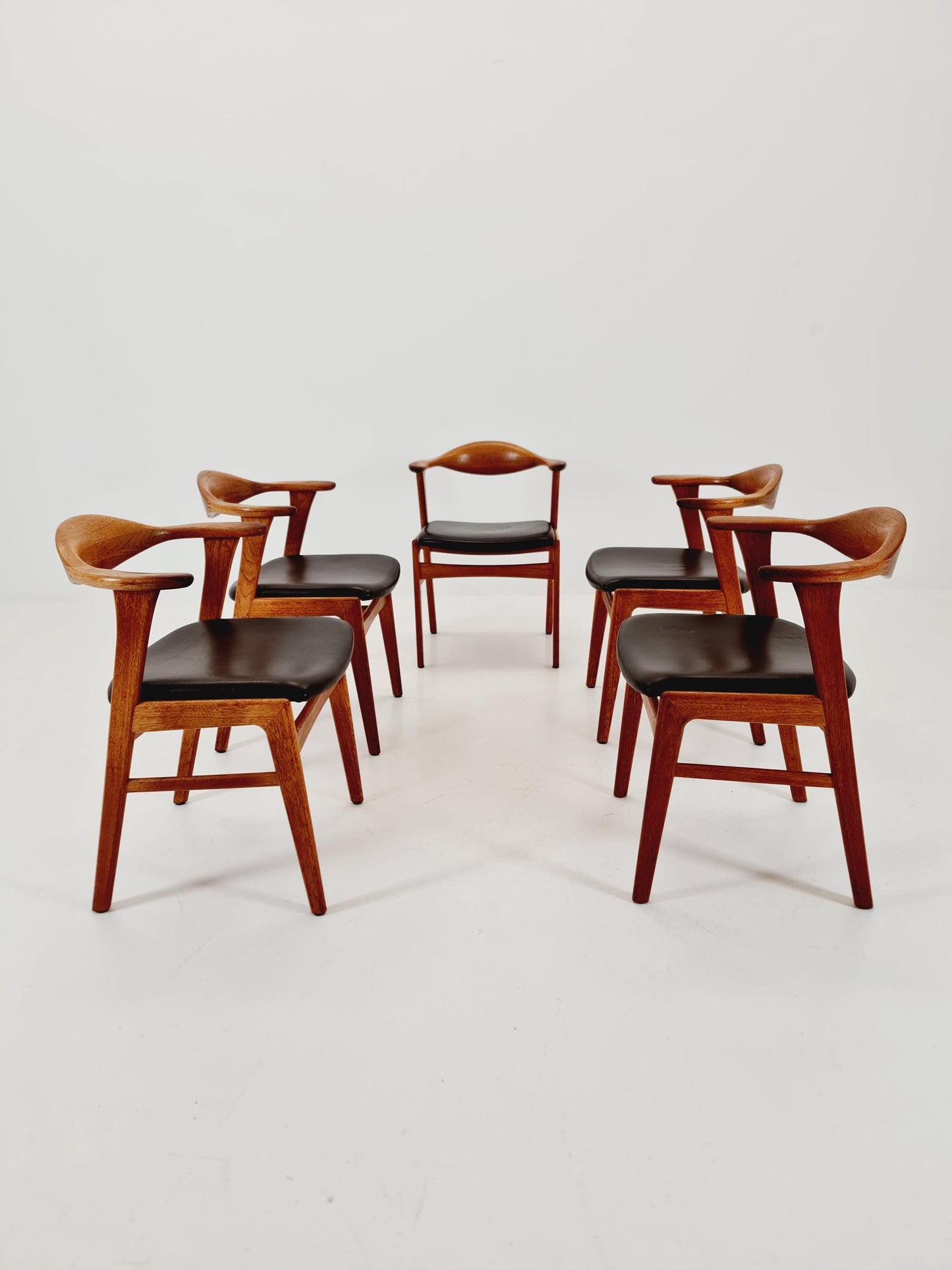 Mid Century Danish solid teak dining Charis byErik Kirkegaard for Hong Stolefabrik Modell 49 , 1960s