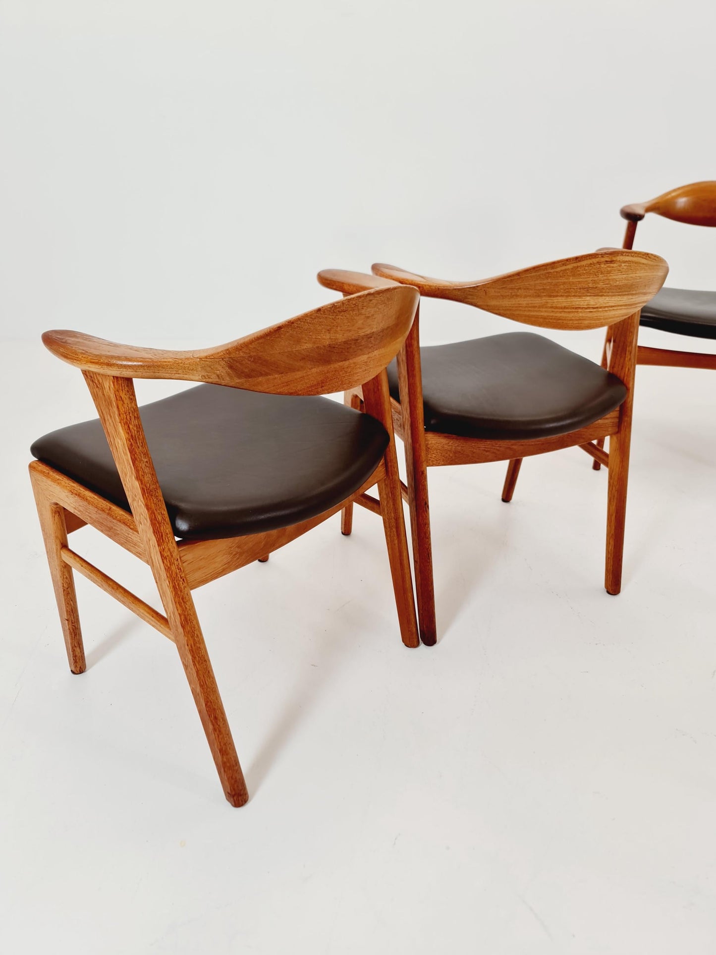 Mid Century Danish solid teak dining Charis byErik Kirkegaard for Hong Stolefabrik Modell 49 , 1960s