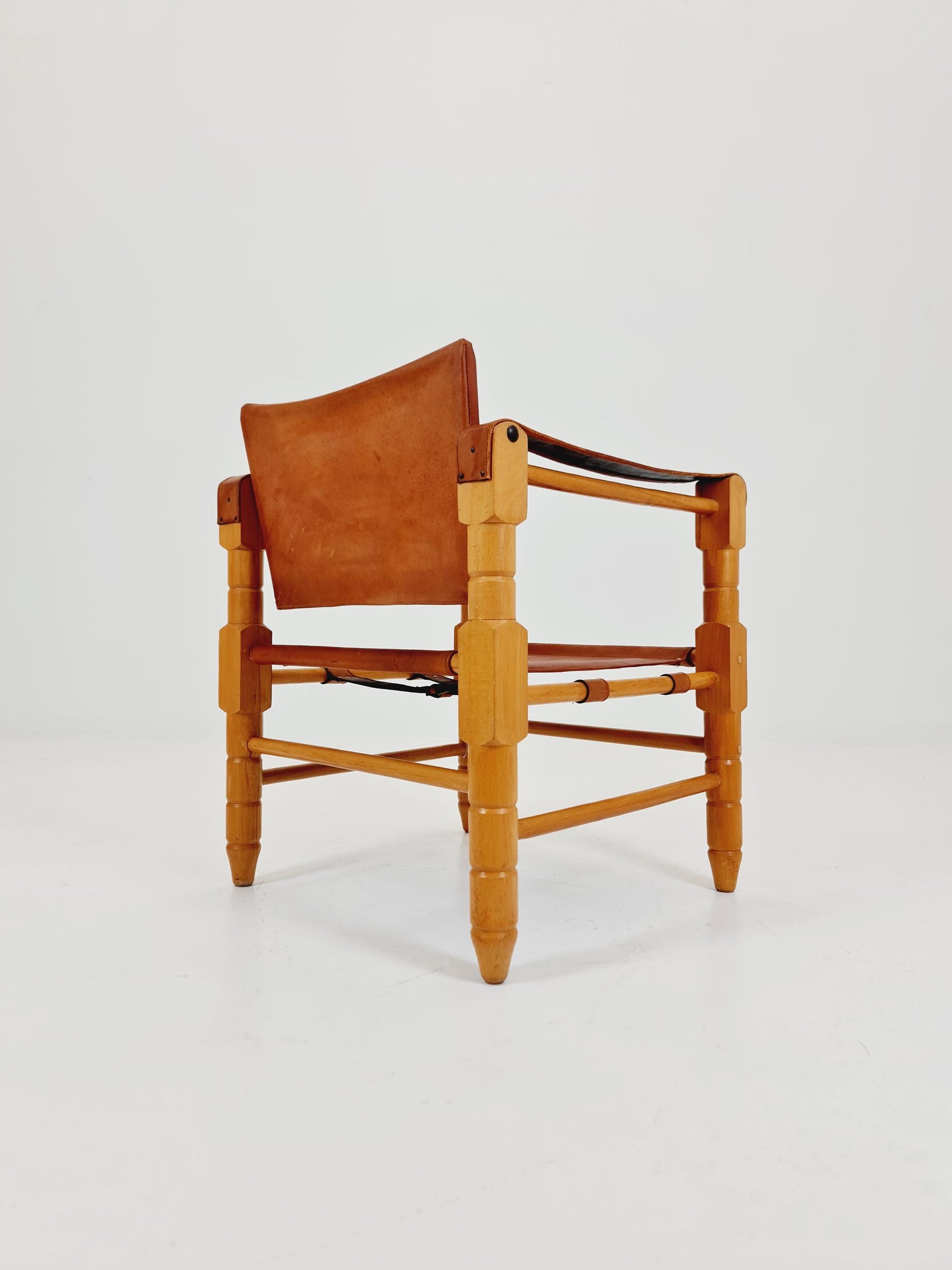 Mid-century vintage Safari Leather chair, 1960s