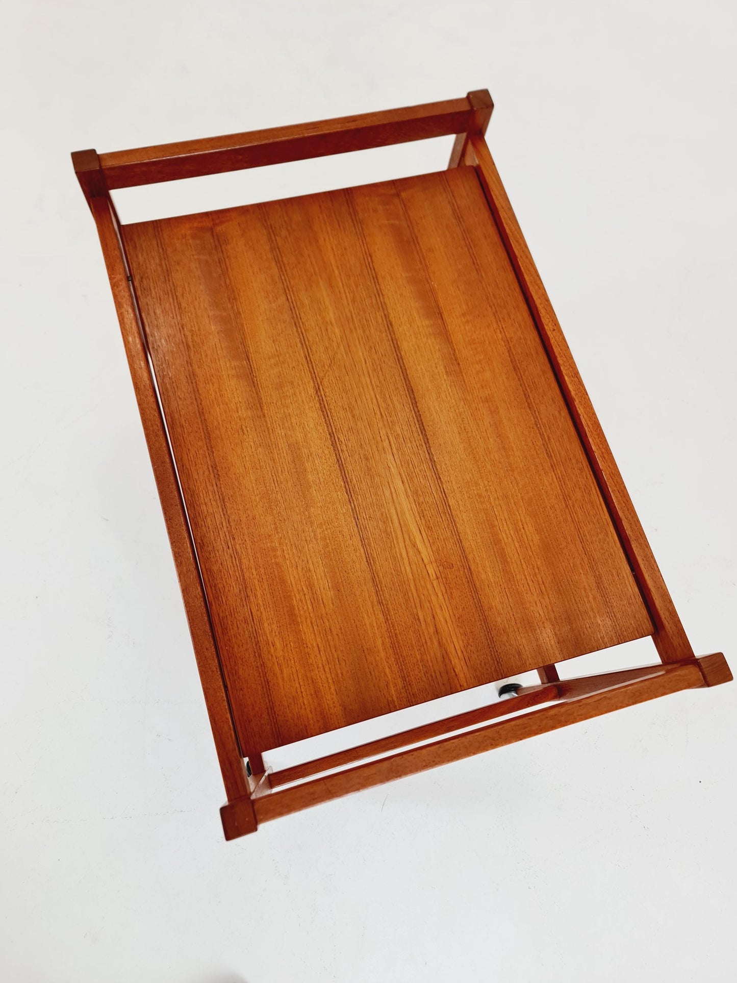 Vintage Danish mid century trolley bar cart in solid teak By Sika Möbler, 1960s