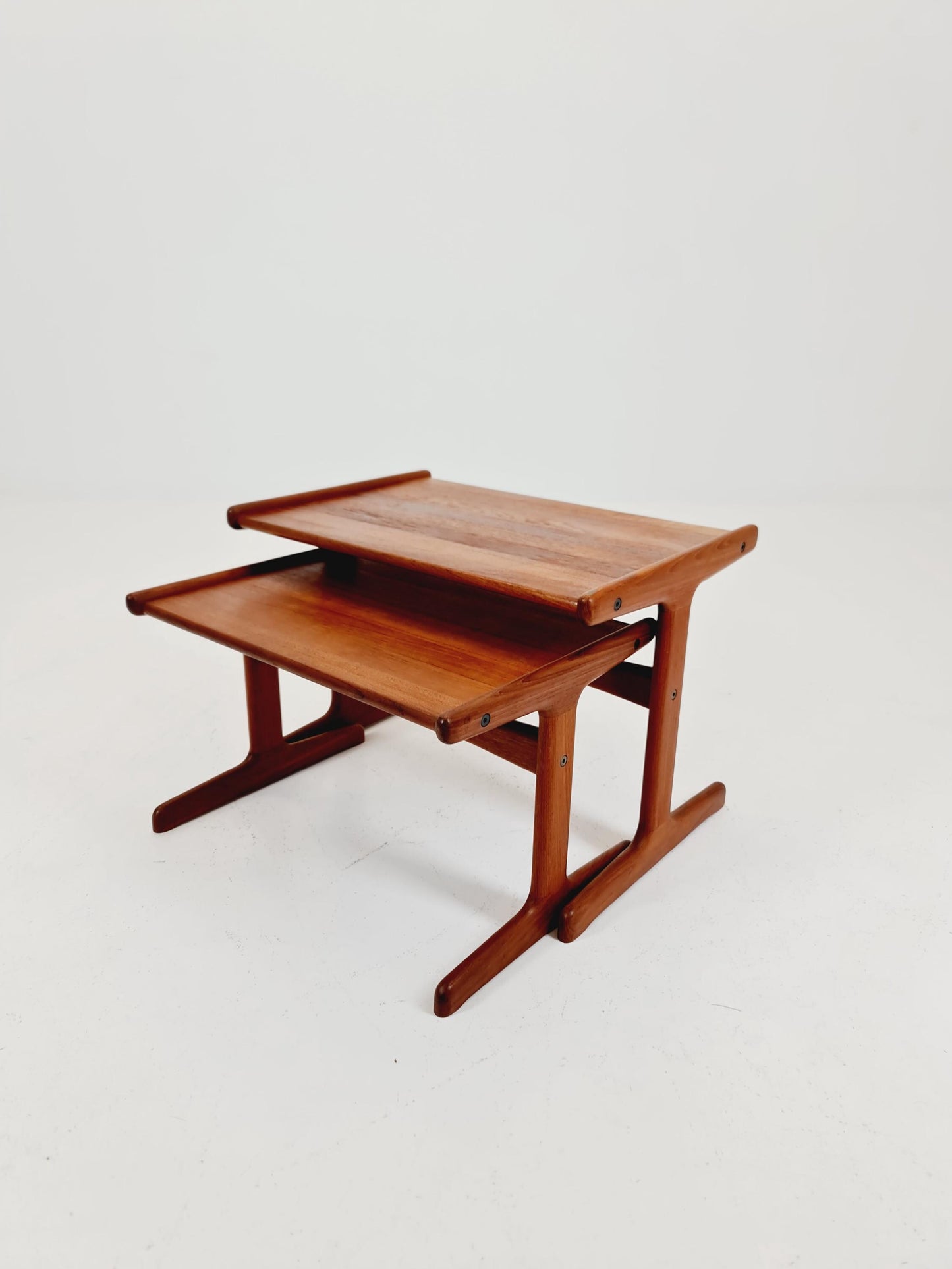 Midcentury Danish Solid teak Nesting Tables by Kai Kristiansen for skovamand & Andersen, 1960s