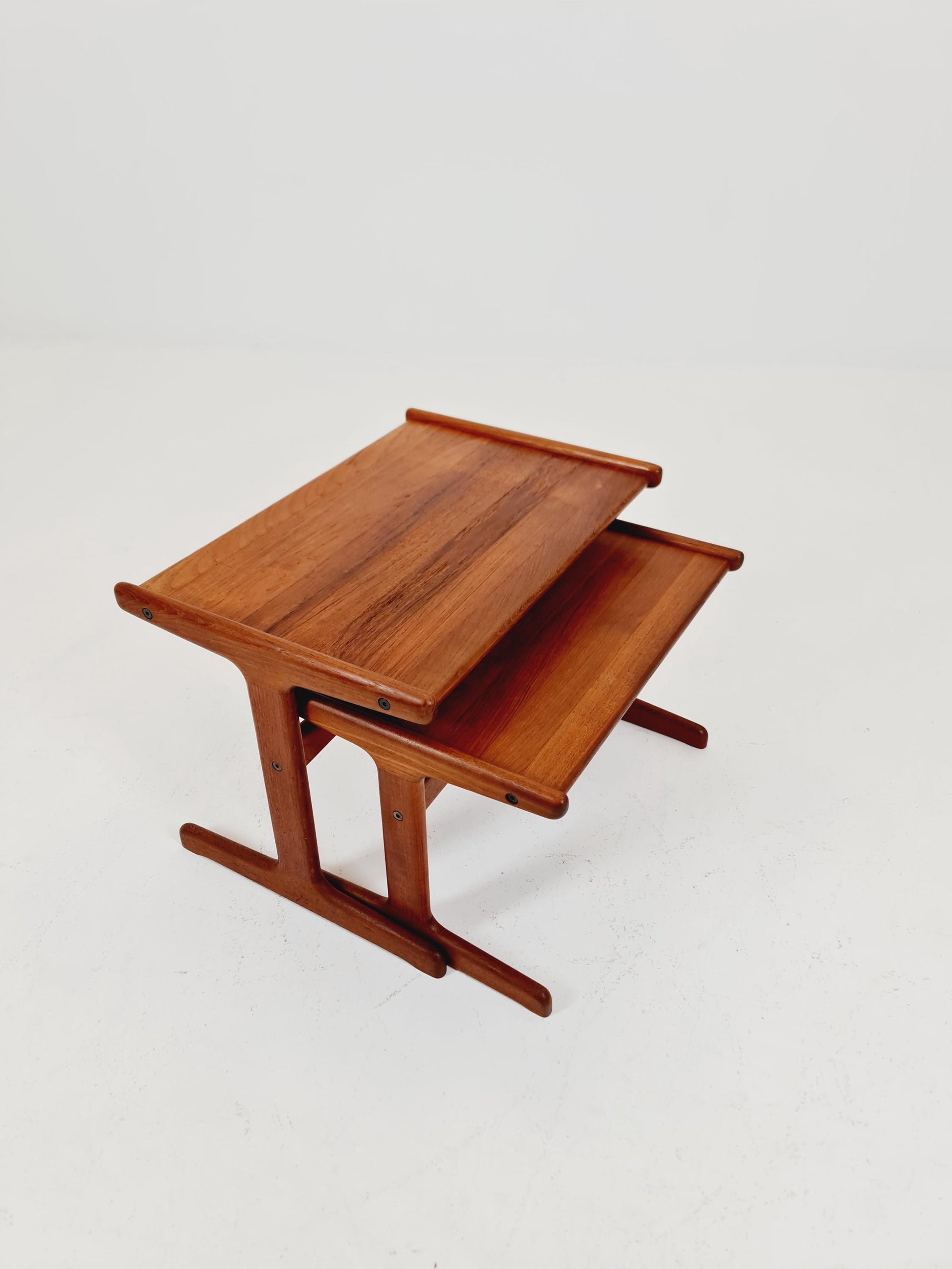 Midcentury Danish Solid teak Nesting Tables by Kai Kristiansen for skovamand & Andersen, 1960s