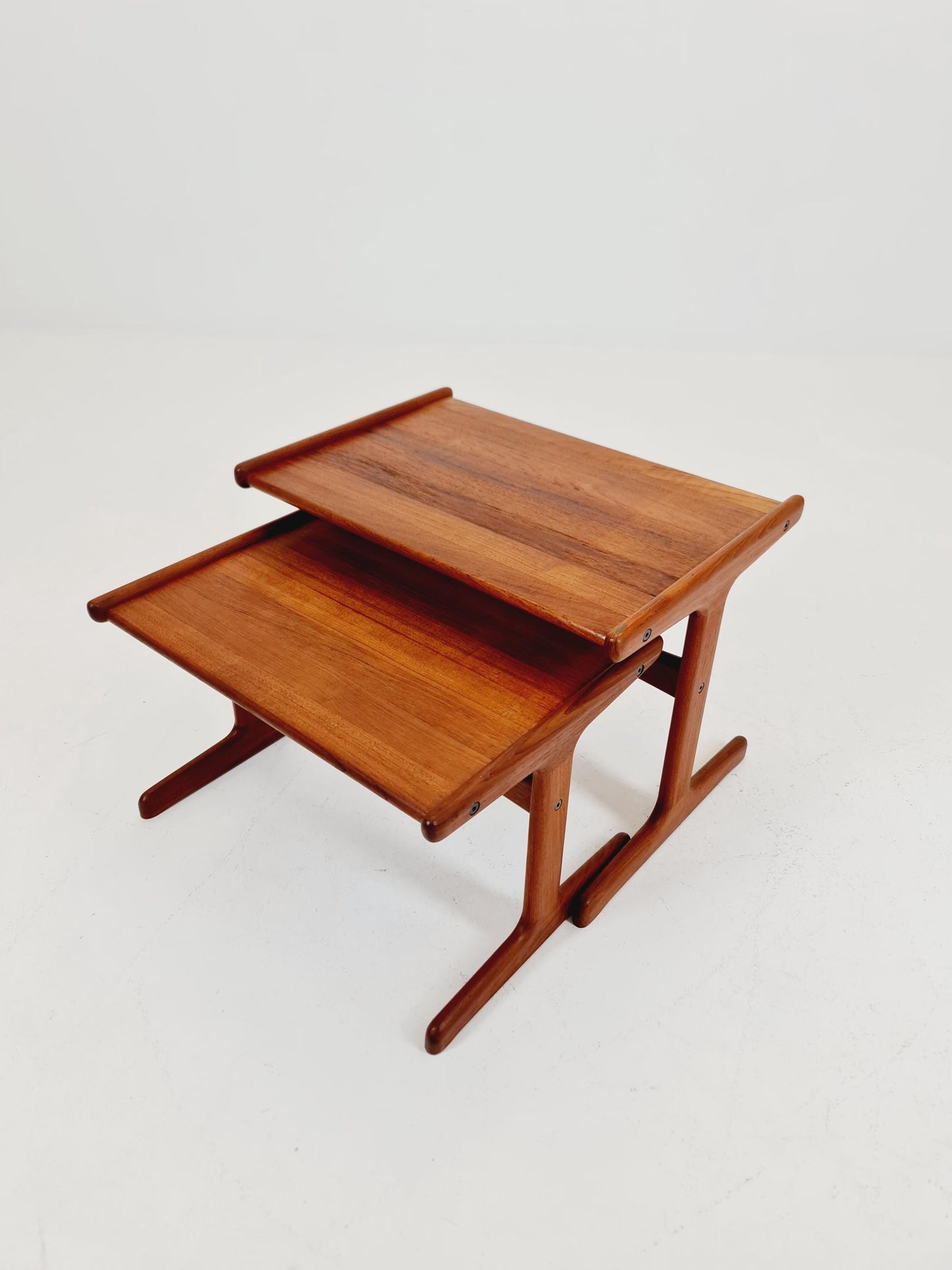 Midcentury Danish Solid teak Nesting Tables by Kai Kristiansen for skovamand & Andersen, 1960s