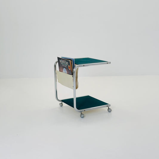 Mid century side table - on rolls by Thomas Jelinek for IKEA Sweden 1980s