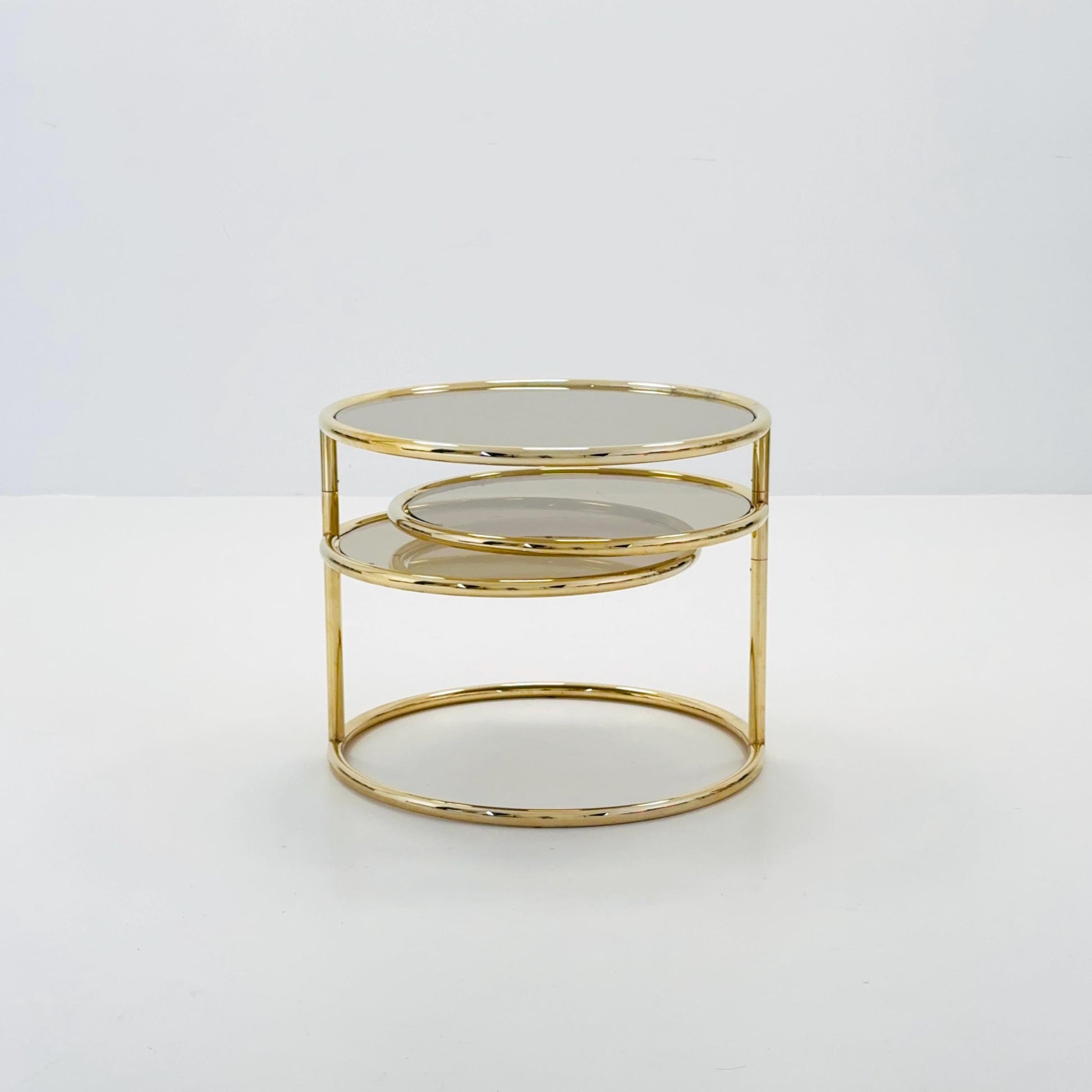 Mid Century coffee table with 3 swivel levels by Milo Baughman Italy 1970s