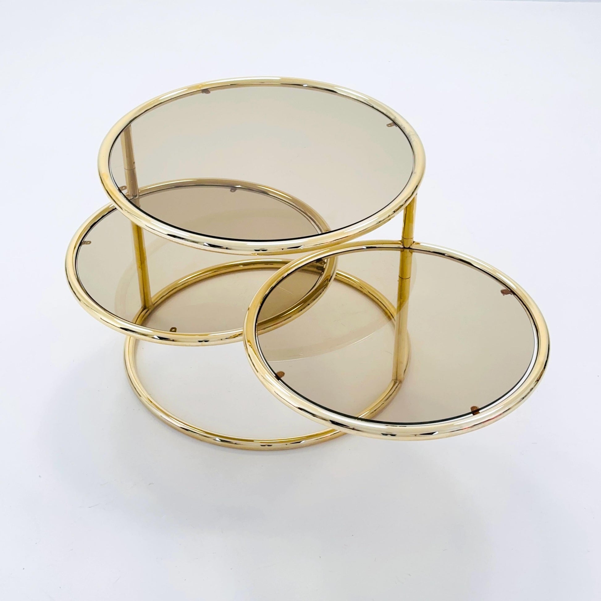Mid Century coffee table with 3 swivel levels by Milo Baughman Italy 1970s