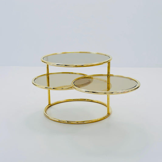 Mid Century coffee table with 3 swivel levels by Milo Baughman Italy 1970s