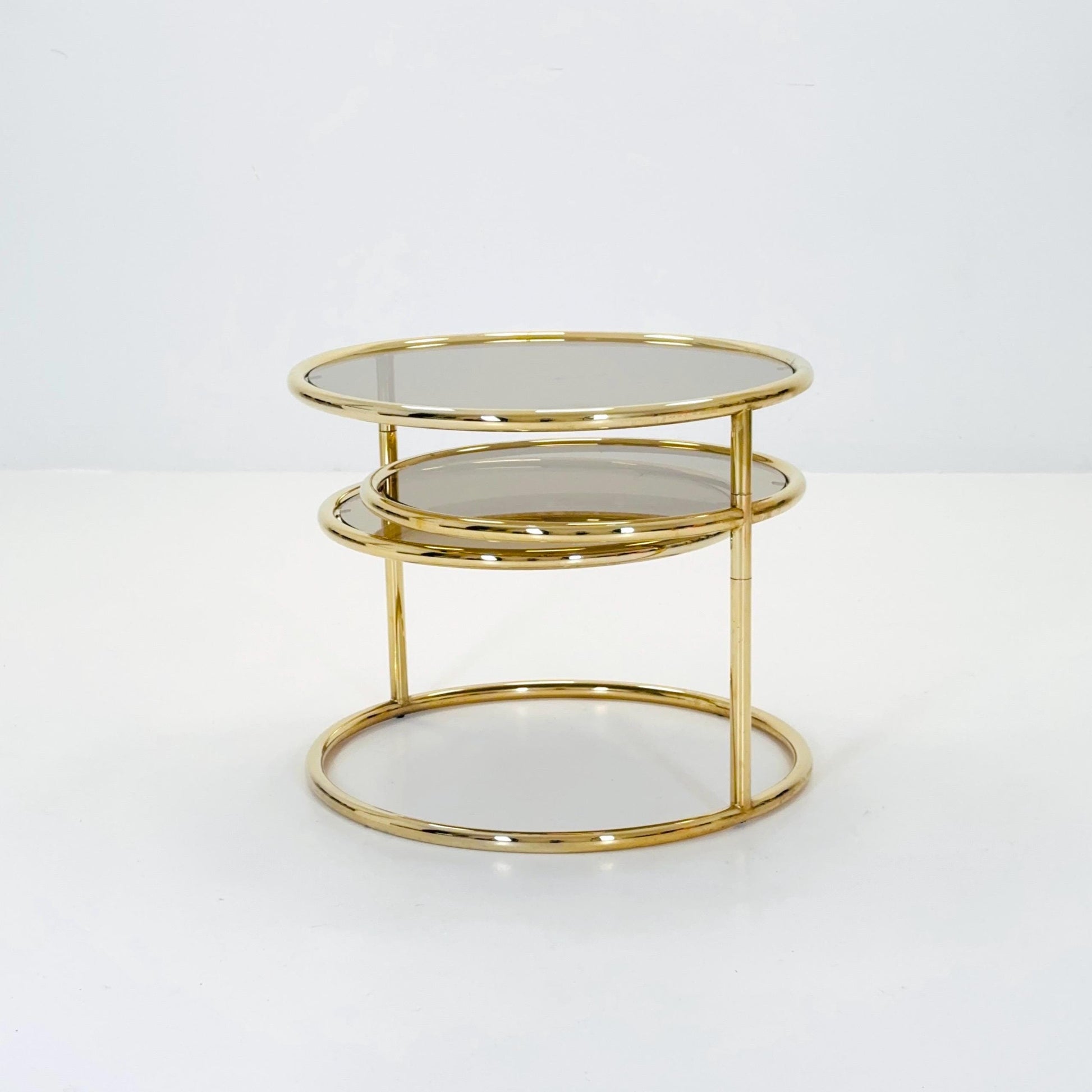 Mid Century coffee table with 3 swivel levels by Milo Baughman Italy 1970s