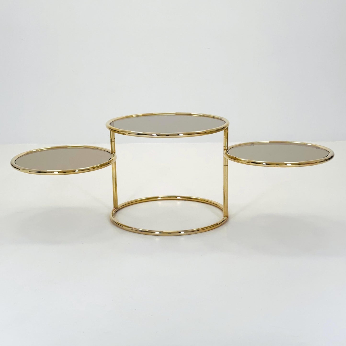 Mid Century coffee table with 3 swivel levels by Milo Baughman Italy 1970s