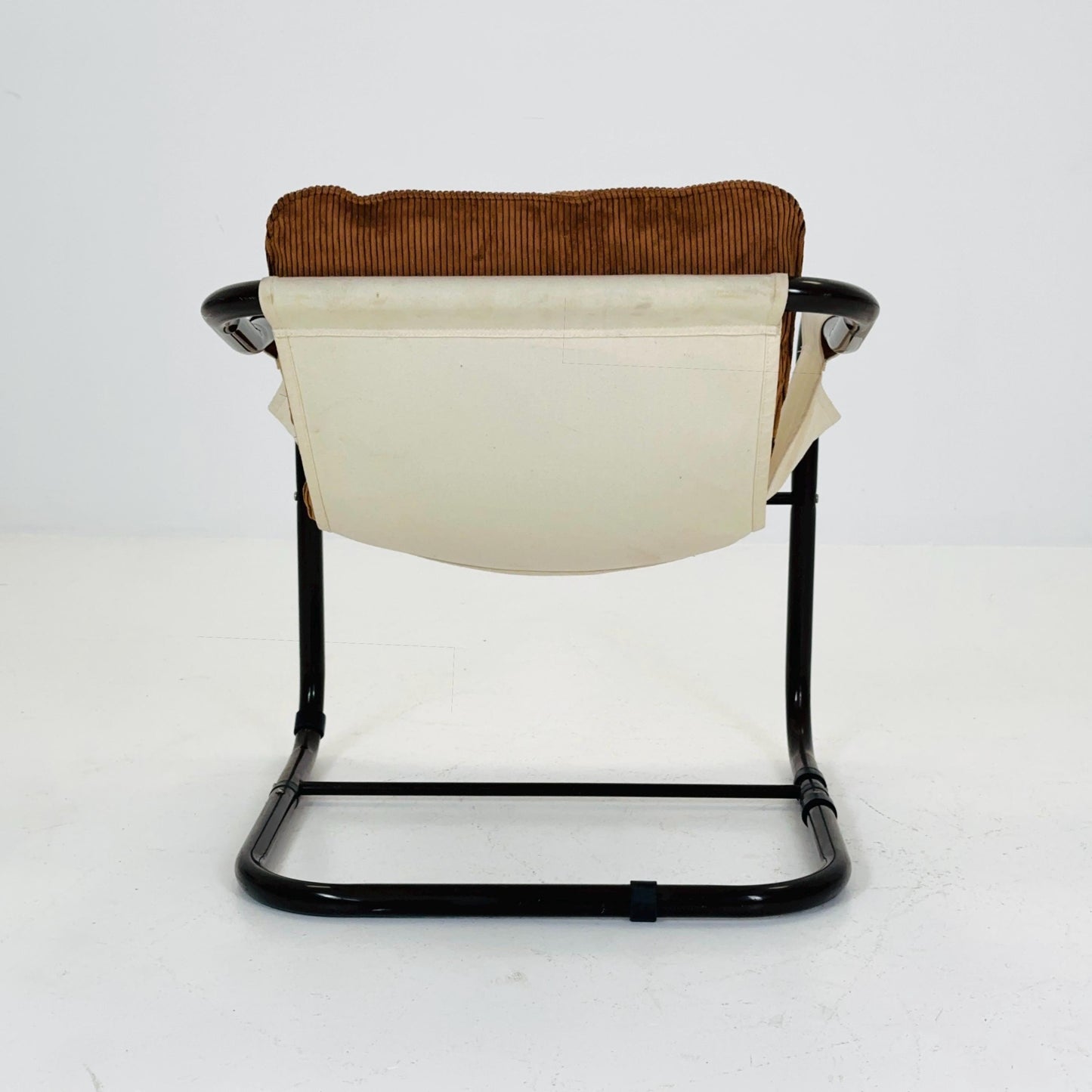Mid century century Bauhaus tubular canvas armchair for Tomas Jelinek by IKEA 1980s