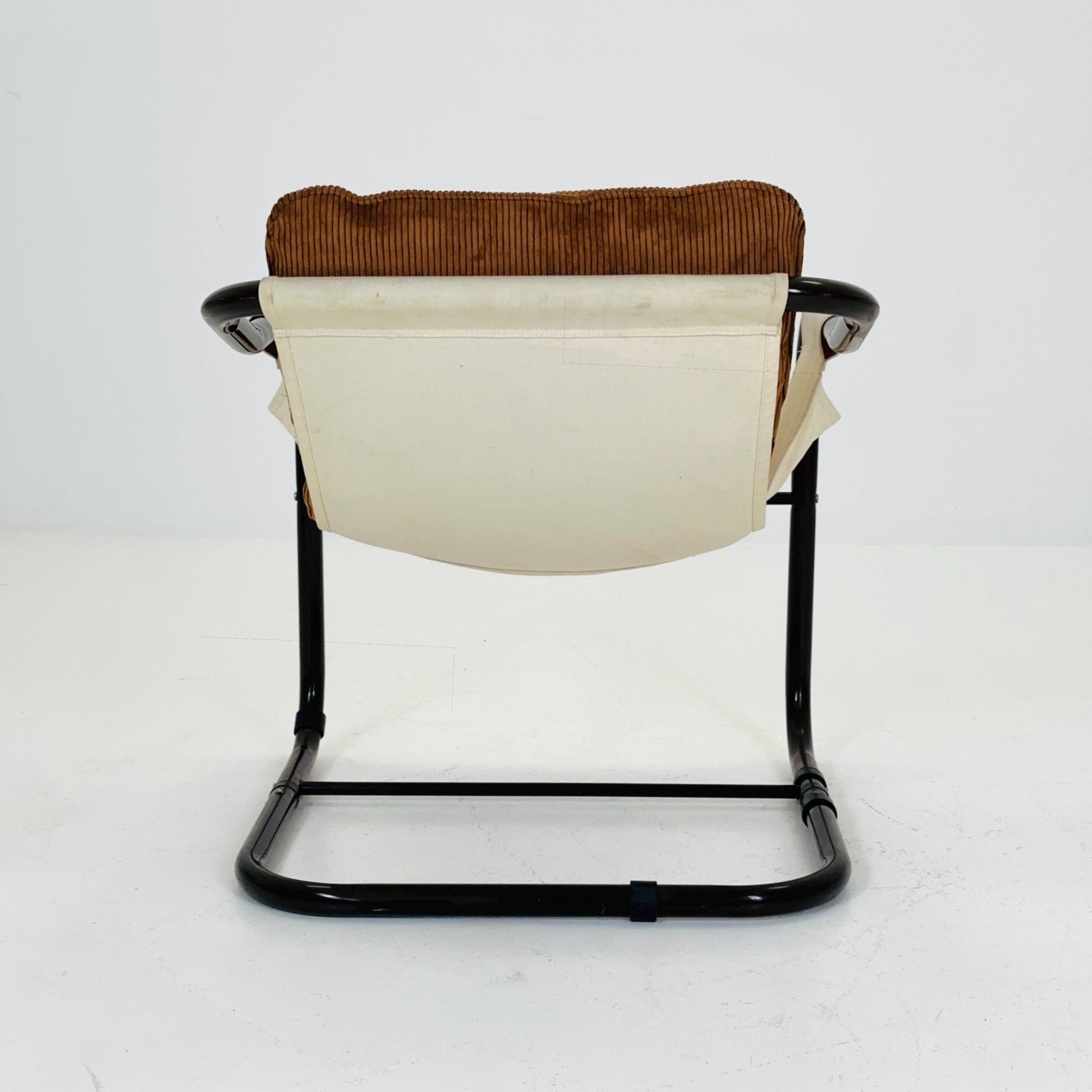 Mid century century Bauhaus tubular canvas armchair for Tomas Jelinek by IKEA 1980s