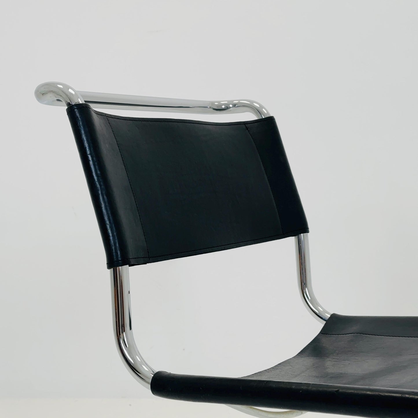 1 OF 6 Mid-Century Vintage S33 black ChairS by Mart Stam & Marcel Breuer from Thonet 1980s