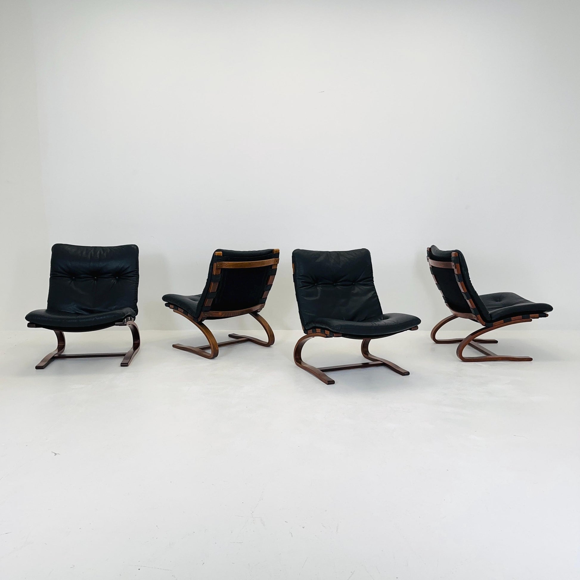 1of 4 Mid century Kangu Lounge Chairs by Elsa Solheim and Nordahl Solheim for Rybo 1970s