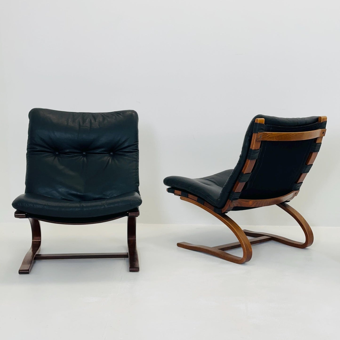 Set of 2 Mid century Kangu Lounge Chairs by Elsa Solheim and Nordahl Solheim for Rybo 1970s