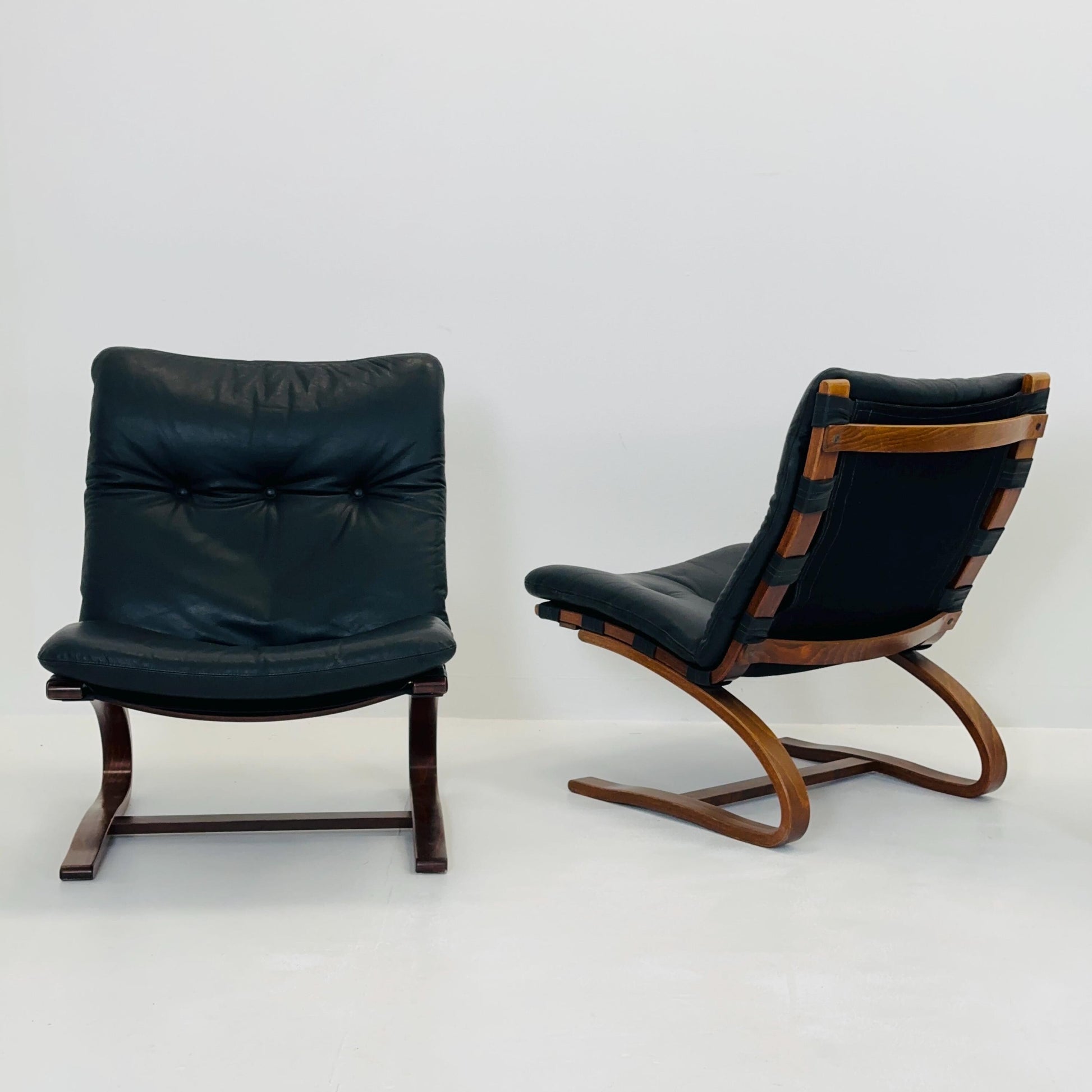 Set of 2 Mid century Kangu Lounge Chairs by Elsa Solheim and Nordahl Solheim for Rybo 1970s