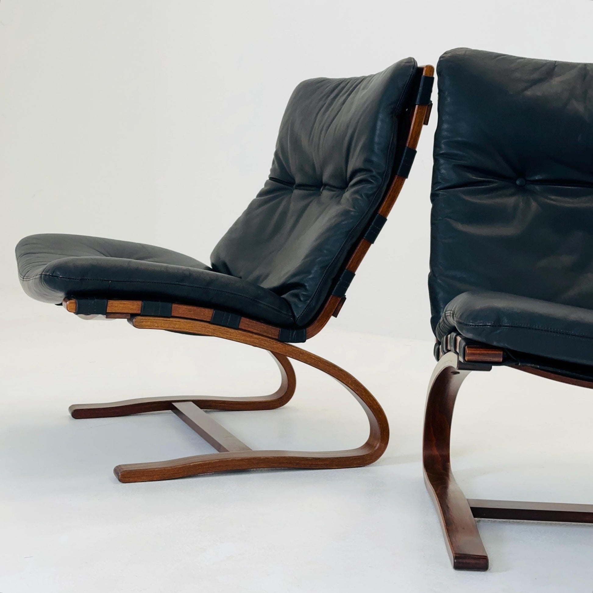 Set of 2 Mid century Kangu Lounge Chairs by Elsa Solheim and Nordahl Solheim for Rybo 1970s