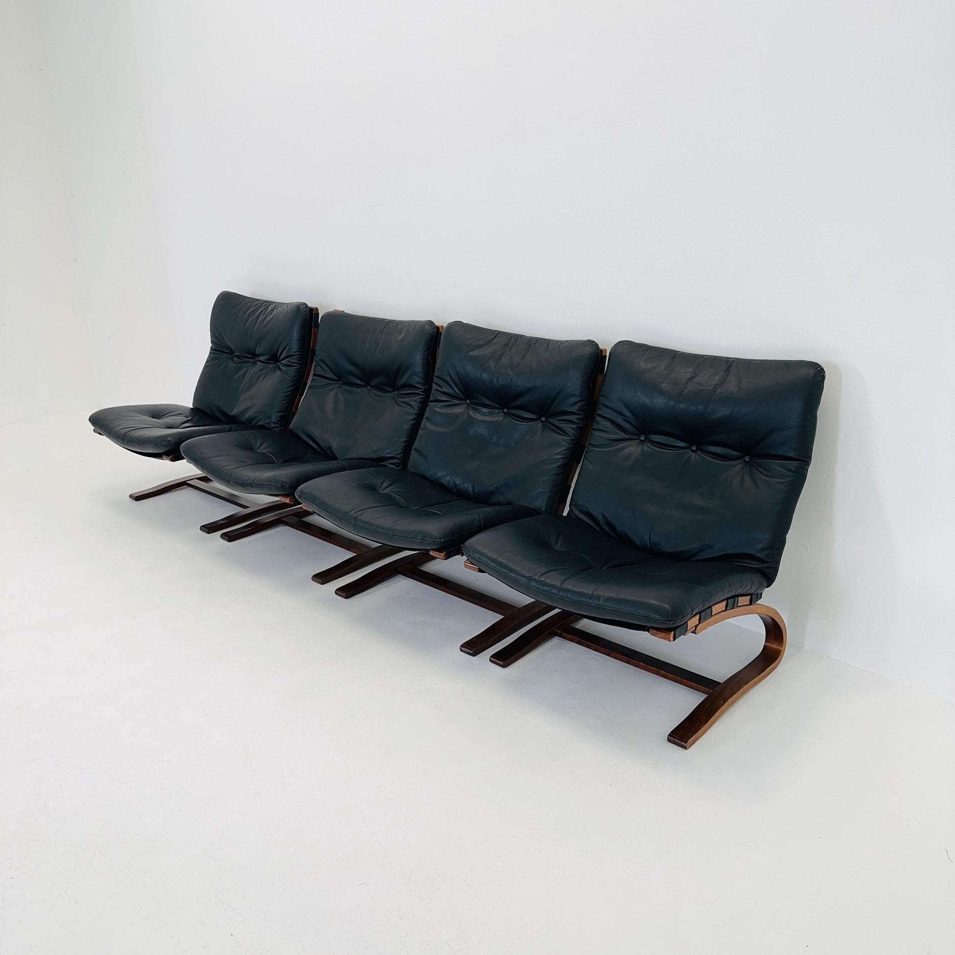 Set of 2 Mid century Kangu Lounge Chairs by Elsa Solheim and Nordahl Solheim for Rybo 1970s