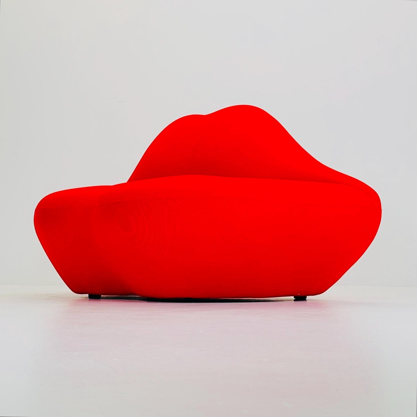 Mid Century Bocca Style Red Lips Sofa | Iconic Pop Art Seating | Italian Design 1990s