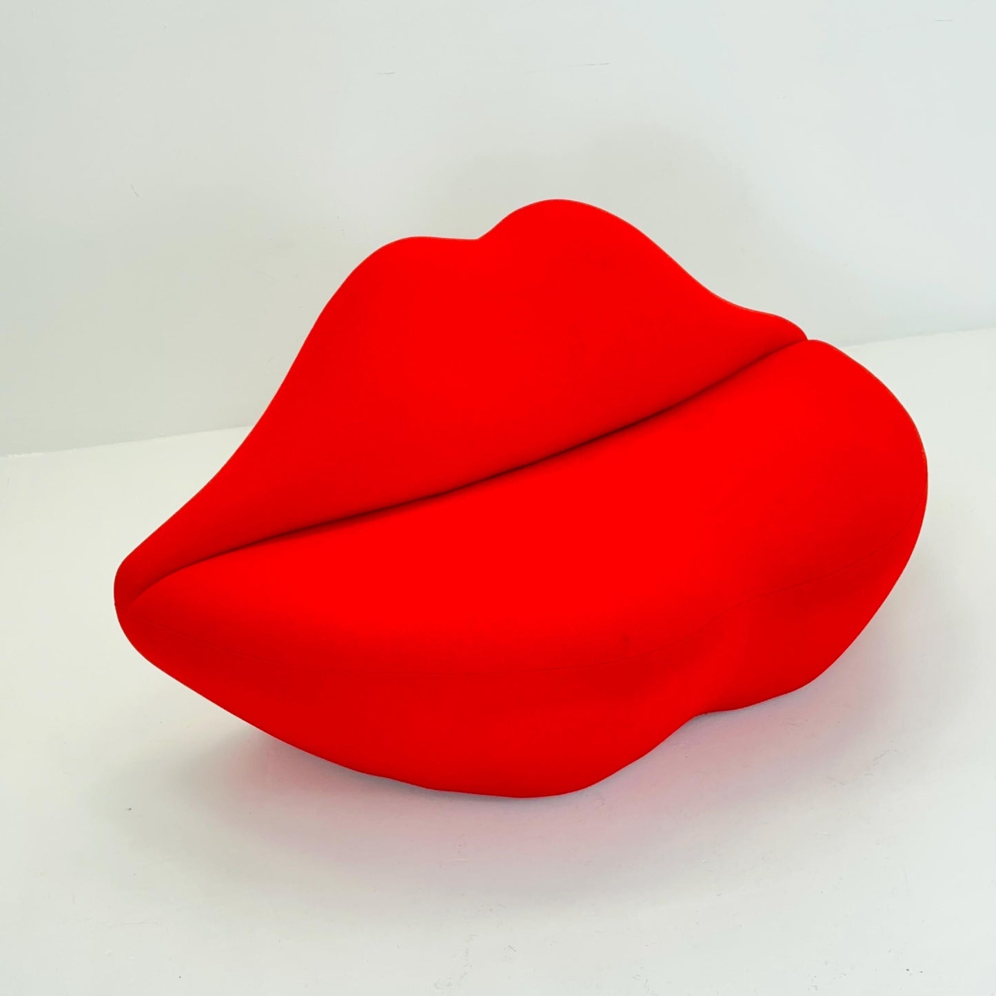 Mid Century Bocca Style Red Lips Sofa | Iconic Pop Art Seating | Italian Design 1990s