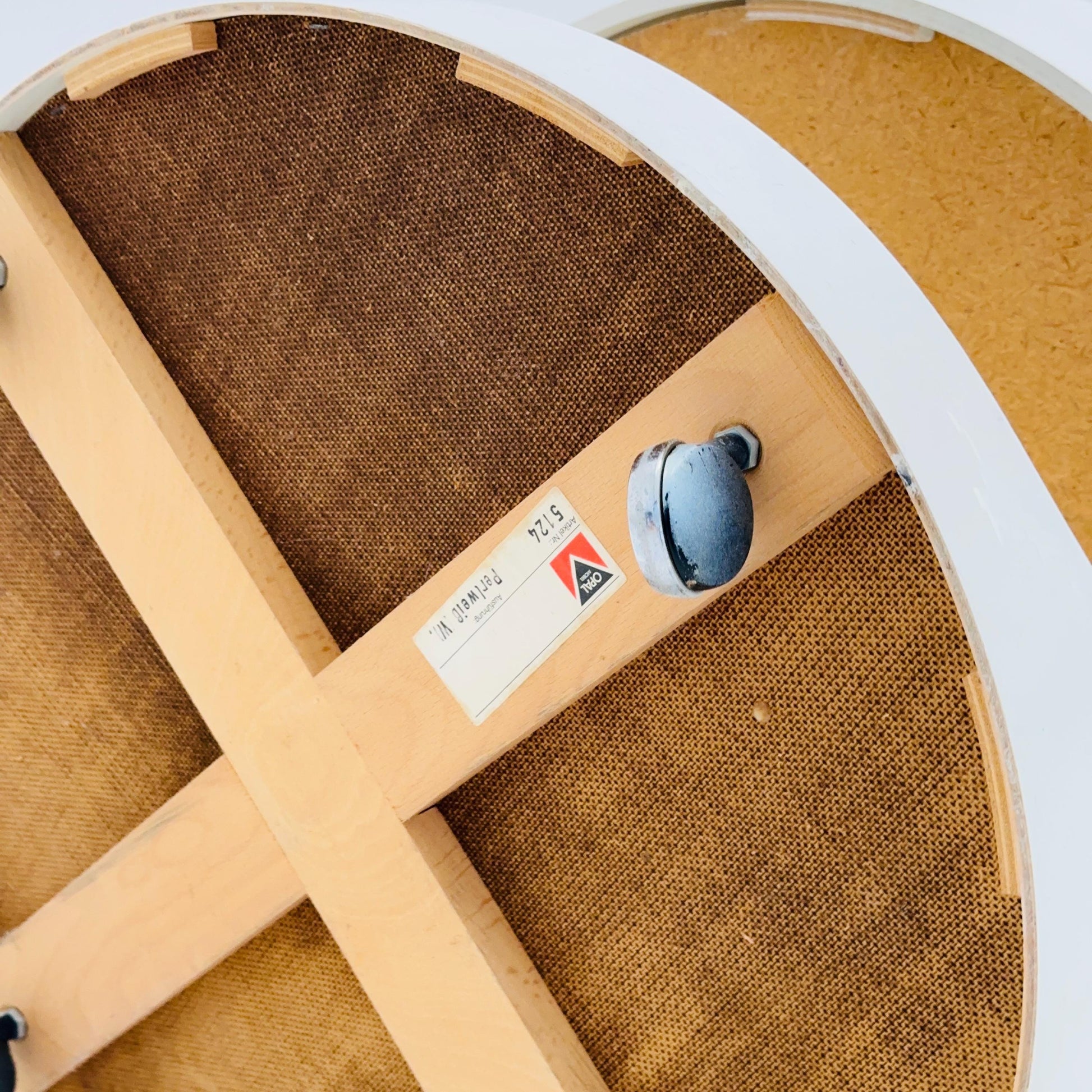 Space Age Luna Side Table 5124 by Opal Möbel, Germany 1970s – Vintage White Rolling Table, Mid-Century Modern