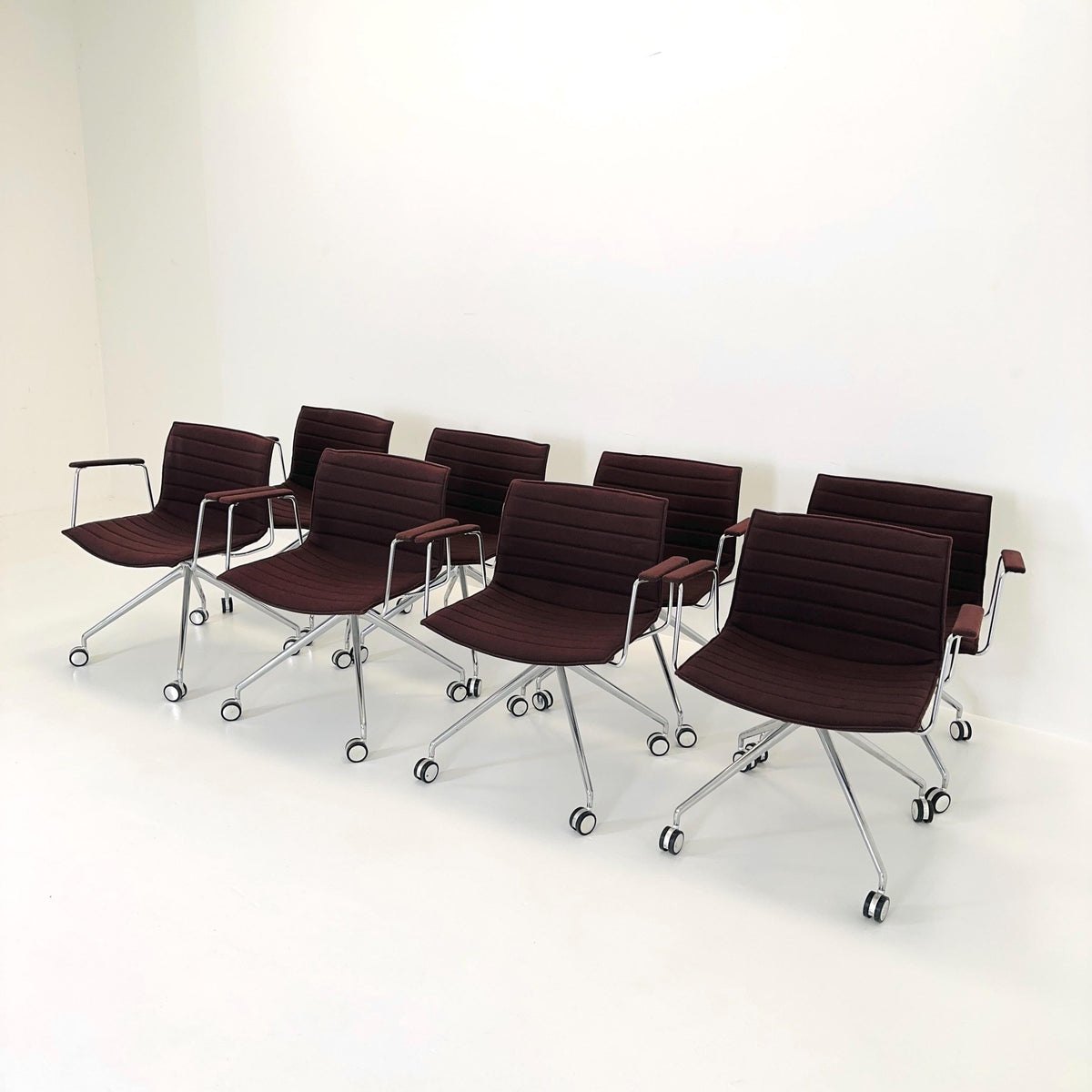 1 of 8 Mid-Century design CATIFA 46 Armchairs by Lievore Altherr Molina for Arper Italy