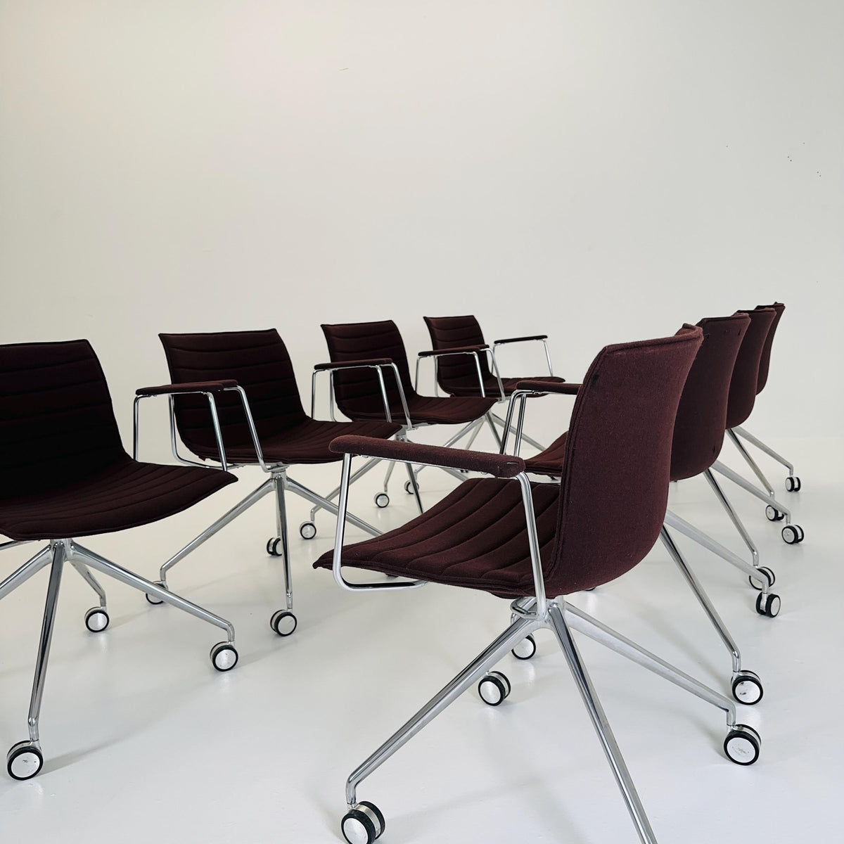 set of 8 Mid-Century design CATIFA 46 Armchairs by Lievore Altherr Molina for Arper Italy