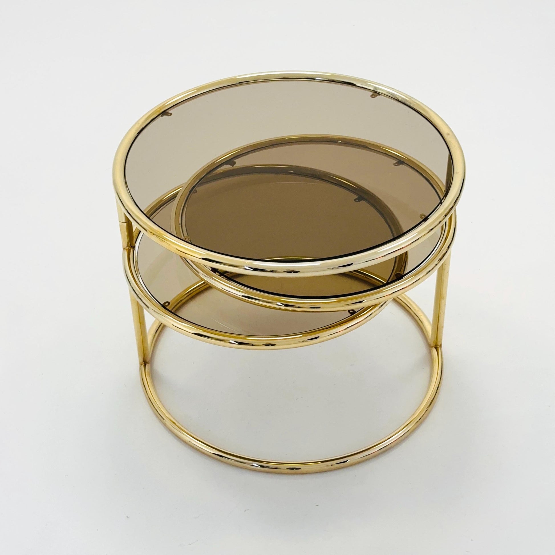 Mid Century coffee table with 3 swivel levels by Milo Baughman Italy 1970s