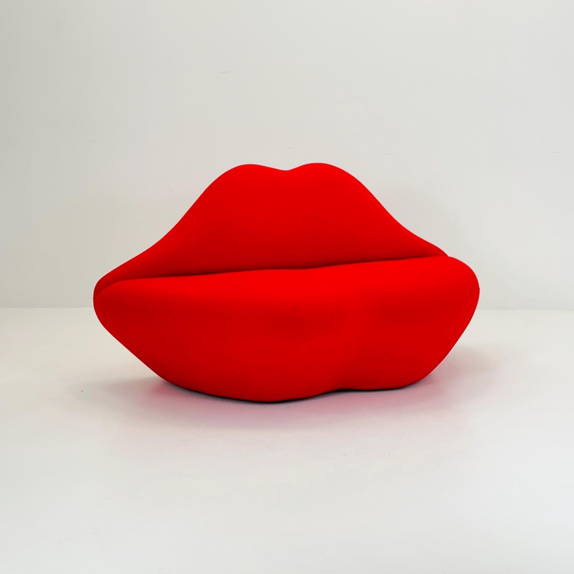 Mid Century Bocca Style Red Lips Sofa | Iconic Pop Art Seating | Italian Design 1990s