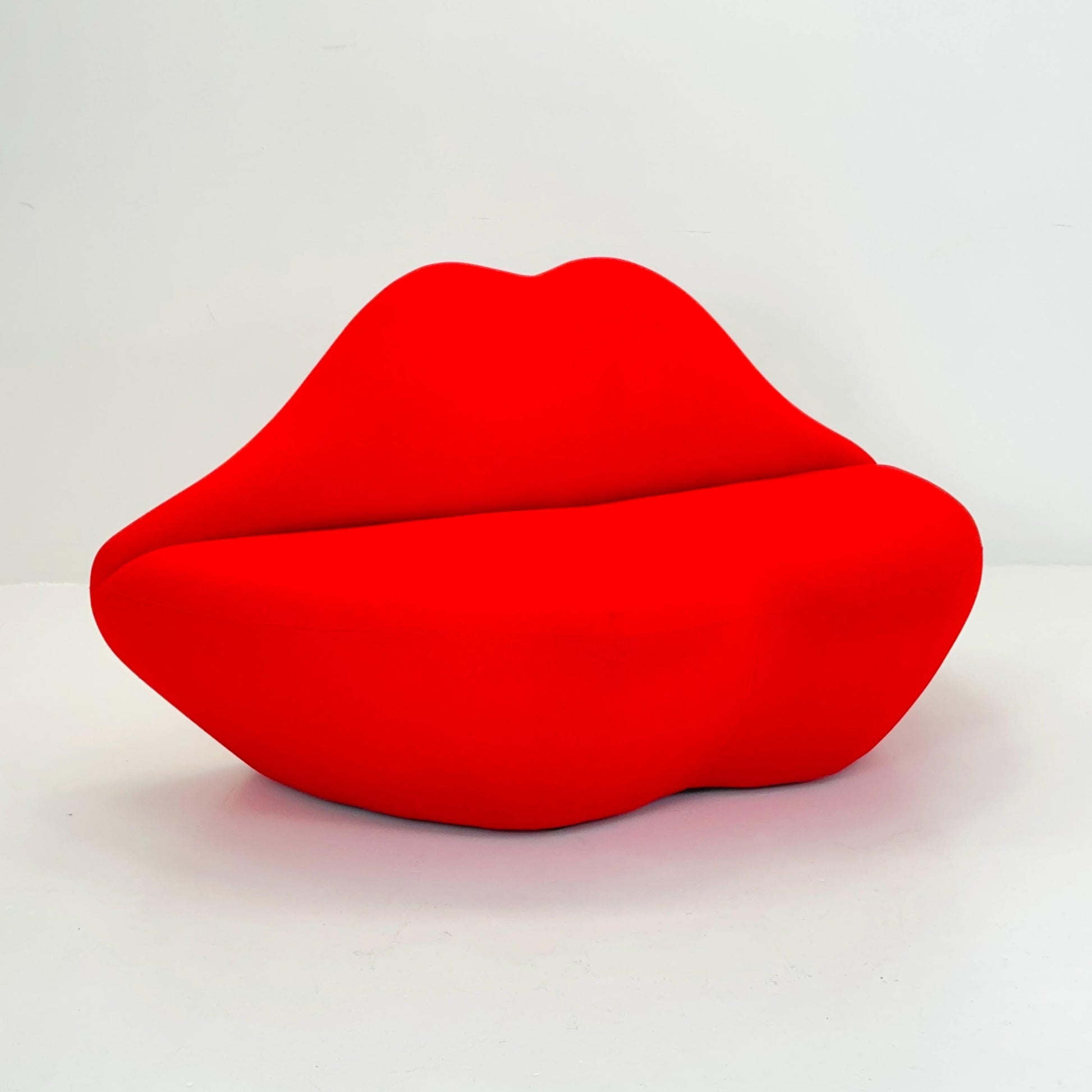Mid Century Bocca Style Red Lips Sofa | Iconic Pop Art Seating | Italian Design 1990s