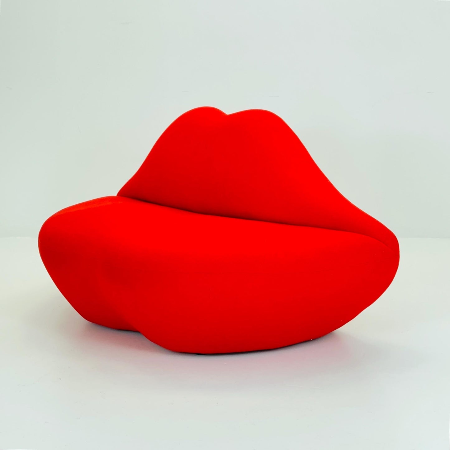 Mid Century Bocca Style Red Lips Sofa | Iconic Pop Art Seating | Italian Design 1990s