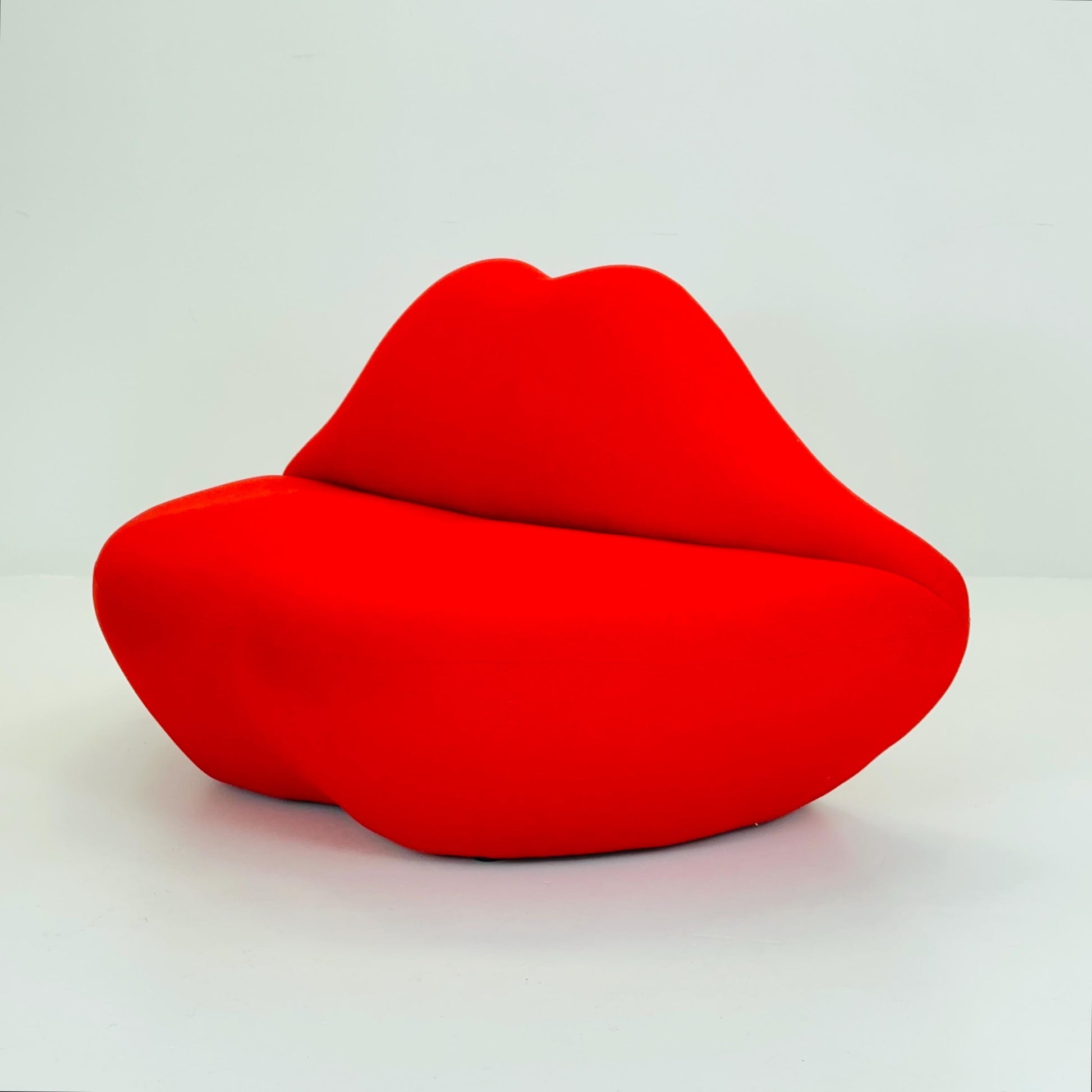 Mid Century Bocca Style Red Lips Sofa | Iconic Pop Art Seating | Italian Design 1990s